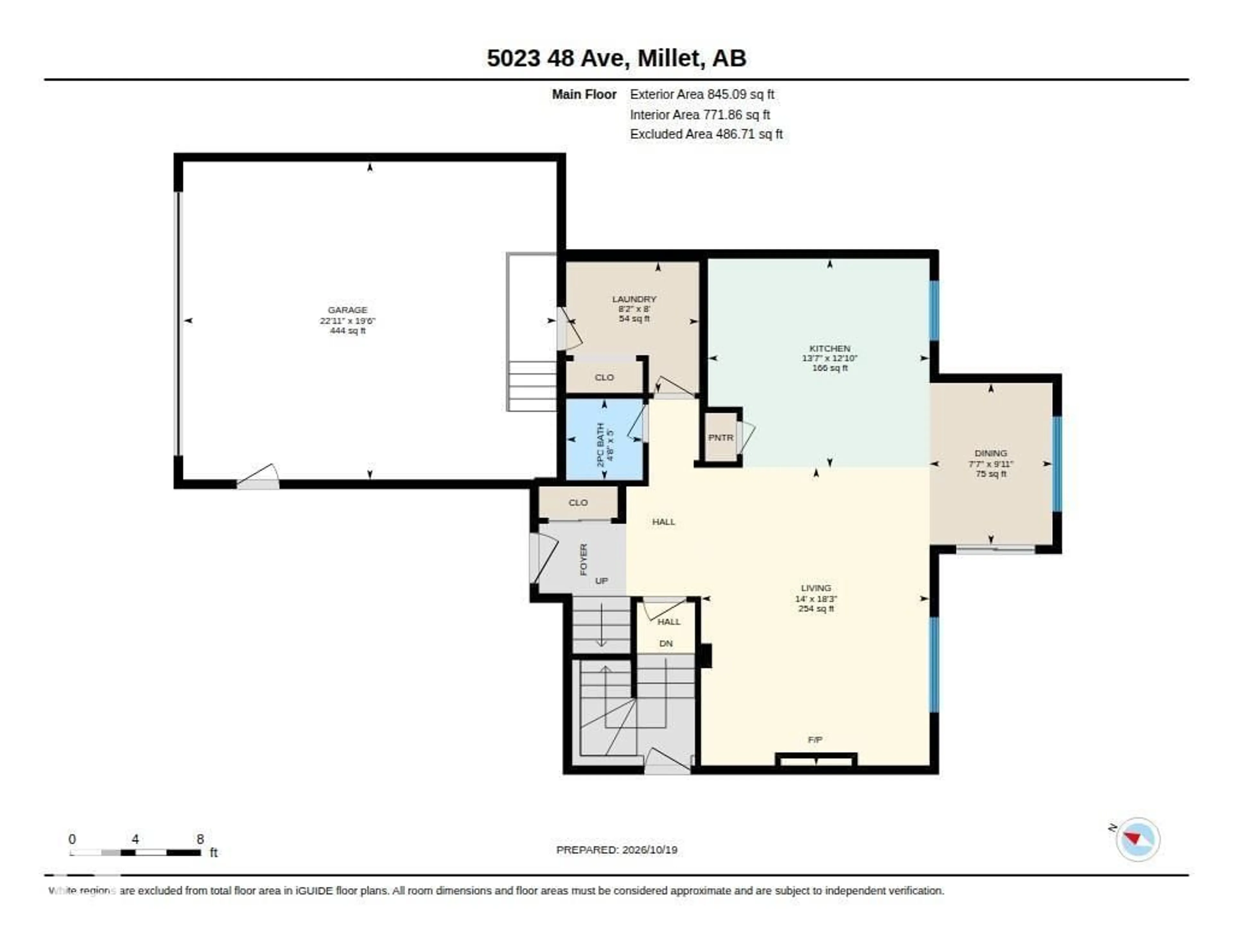 Floor plan for 5023 48 AV, Millet Alberta T0C1Z0