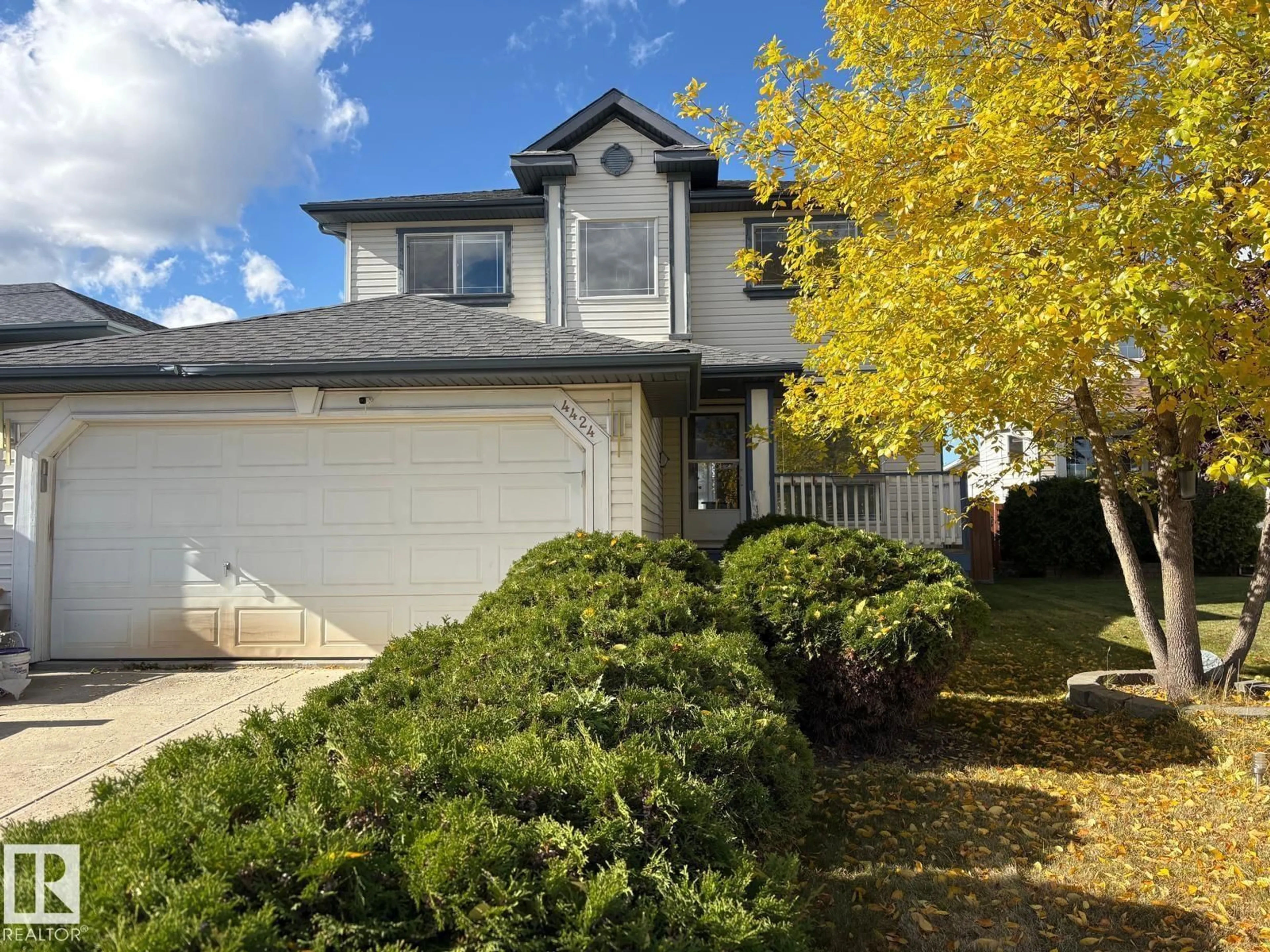 Home with vinyl exterior material, street for 4424 28A ST NW, Edmonton Alberta T6T1K1