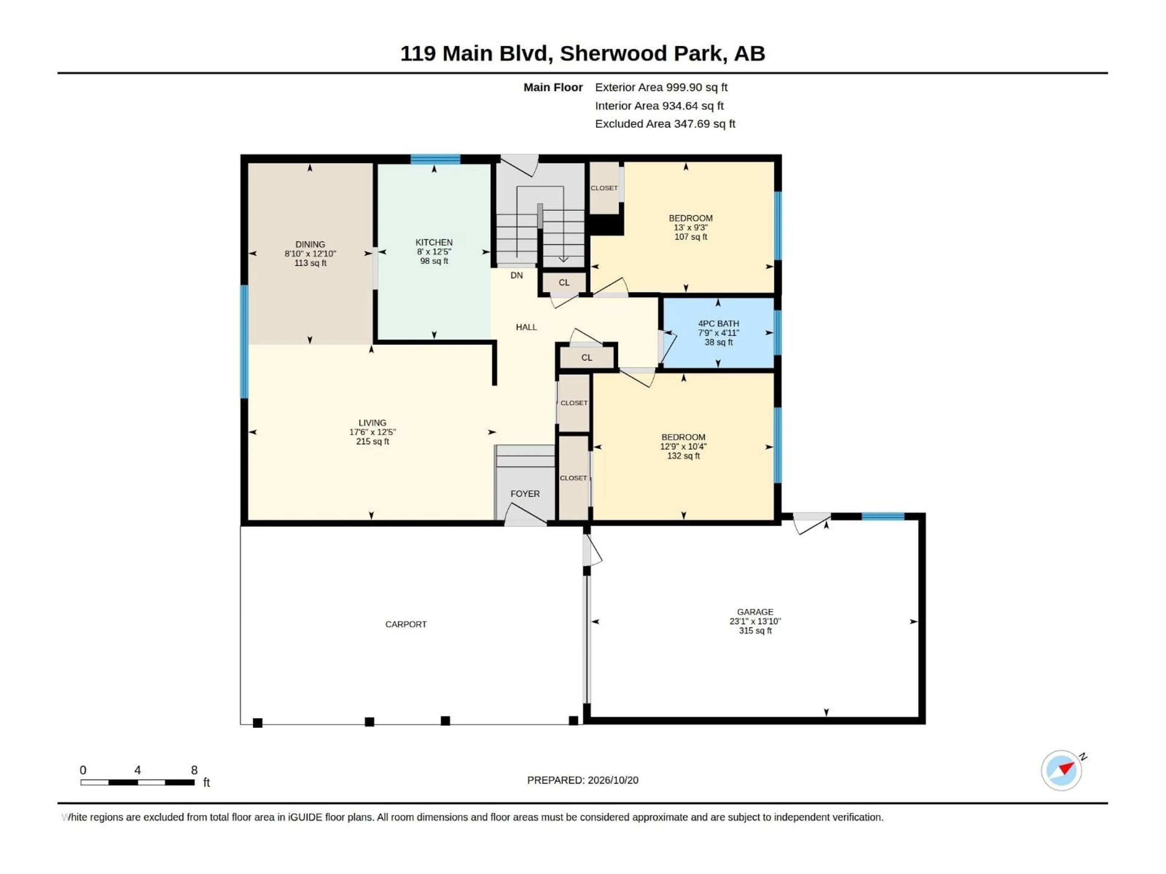 Floor plan for 119 MAIN BV, Sherwood Park Alberta T8A2H1