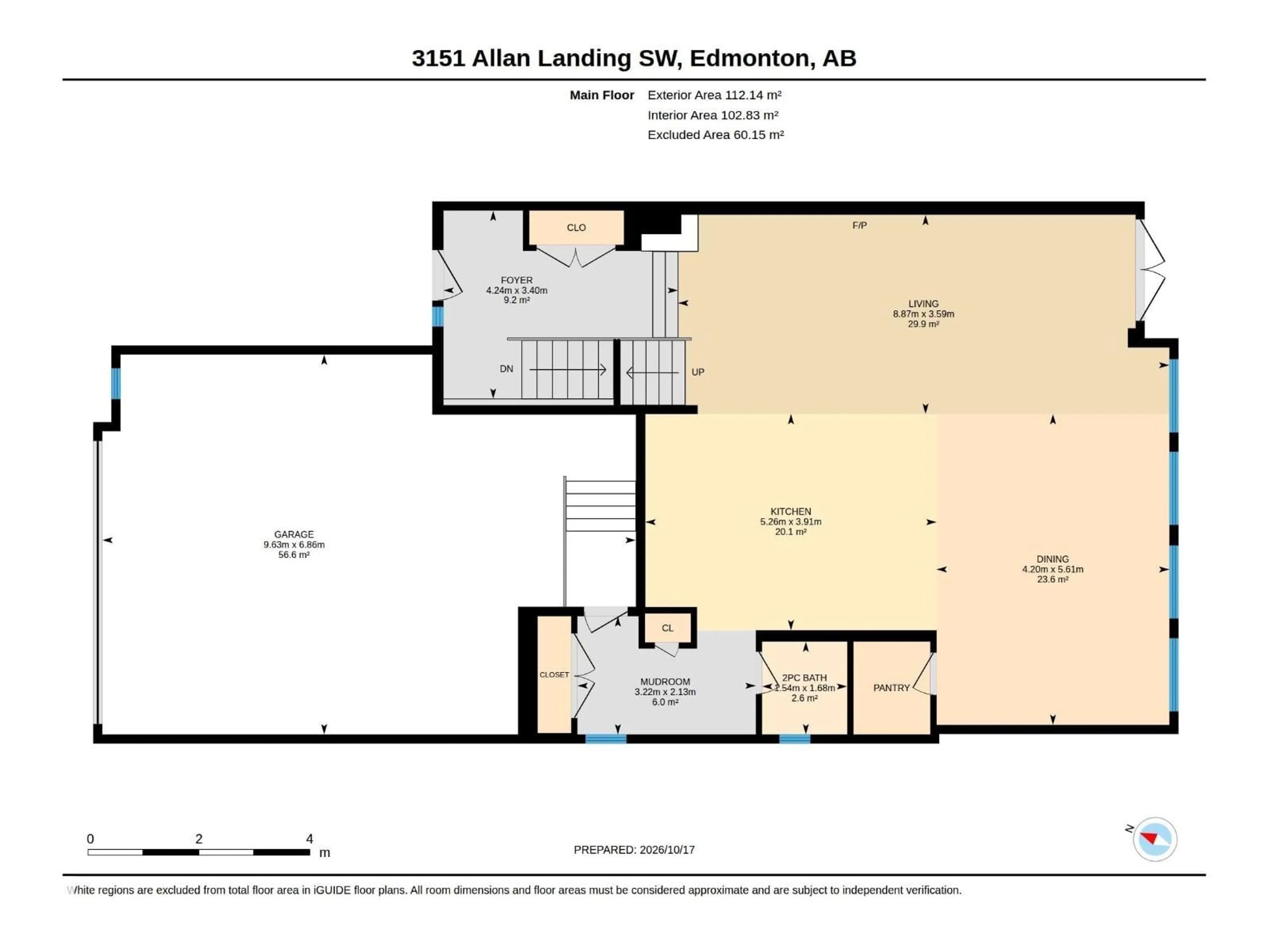 Floor plan for 3151 ALLAN LD, Edmonton Alberta T6W2R8