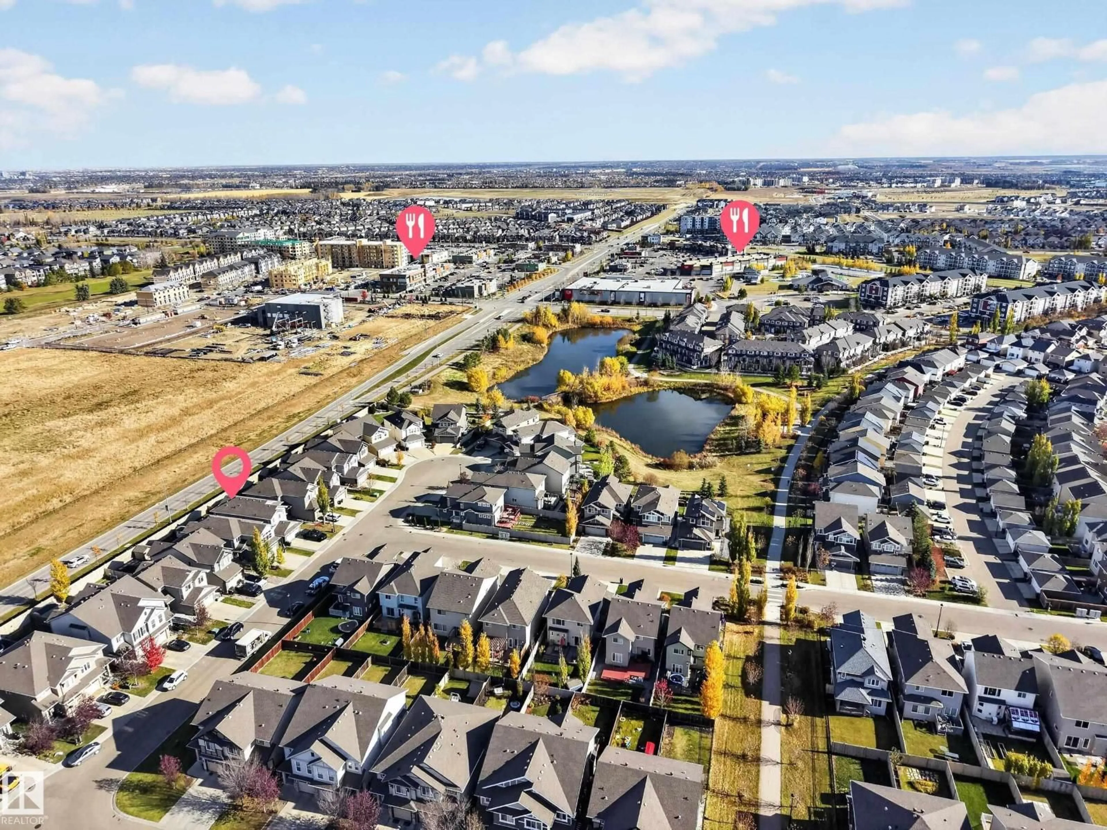 A pic from outside/outdoor area/front of a property/back of a property/a pic from drone, street for SW SW - 1606 CHAPMAN WY, Edmonton Alberta T6W0Z2