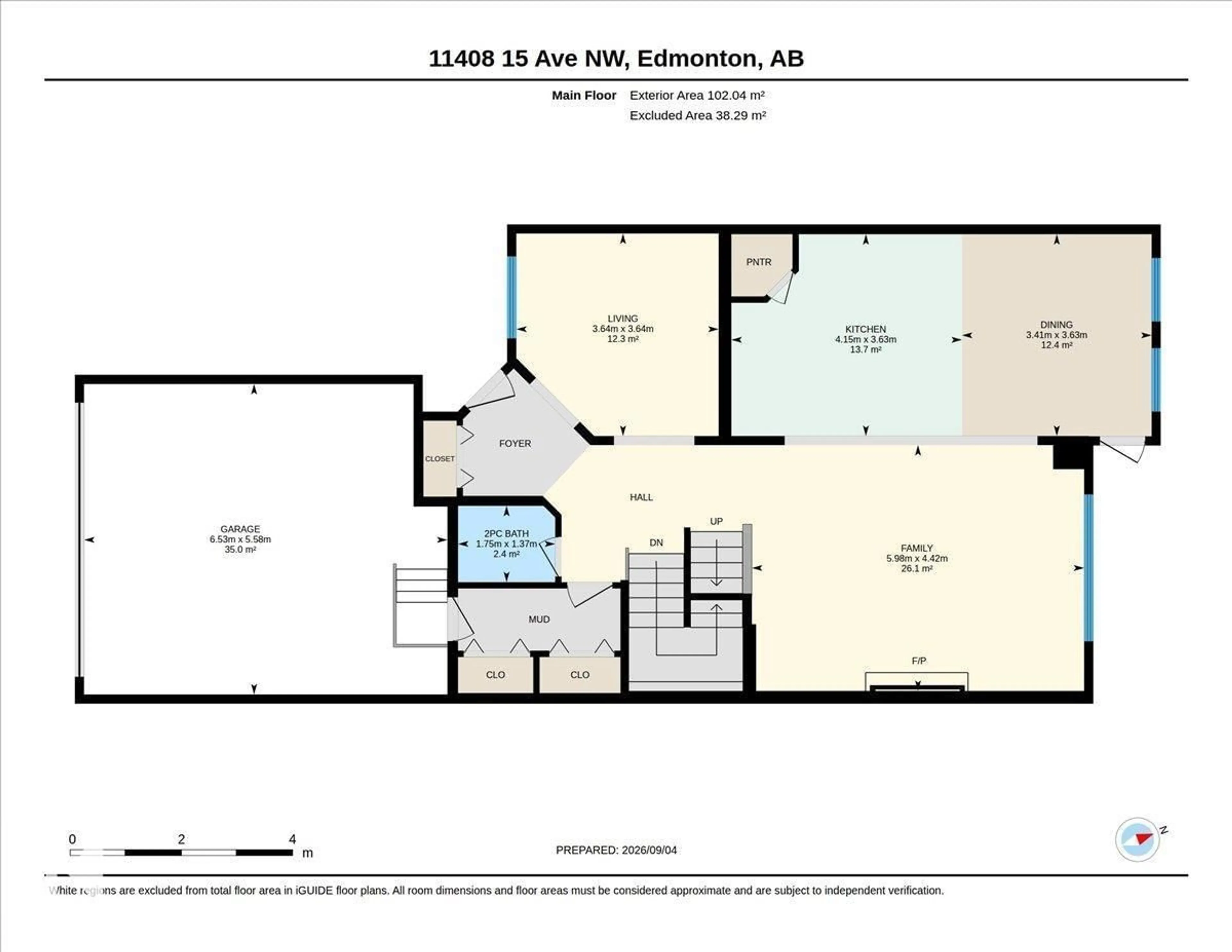 Floor plan for SW - 11408 15 AV, Edmonton Alberta T6W0Z8