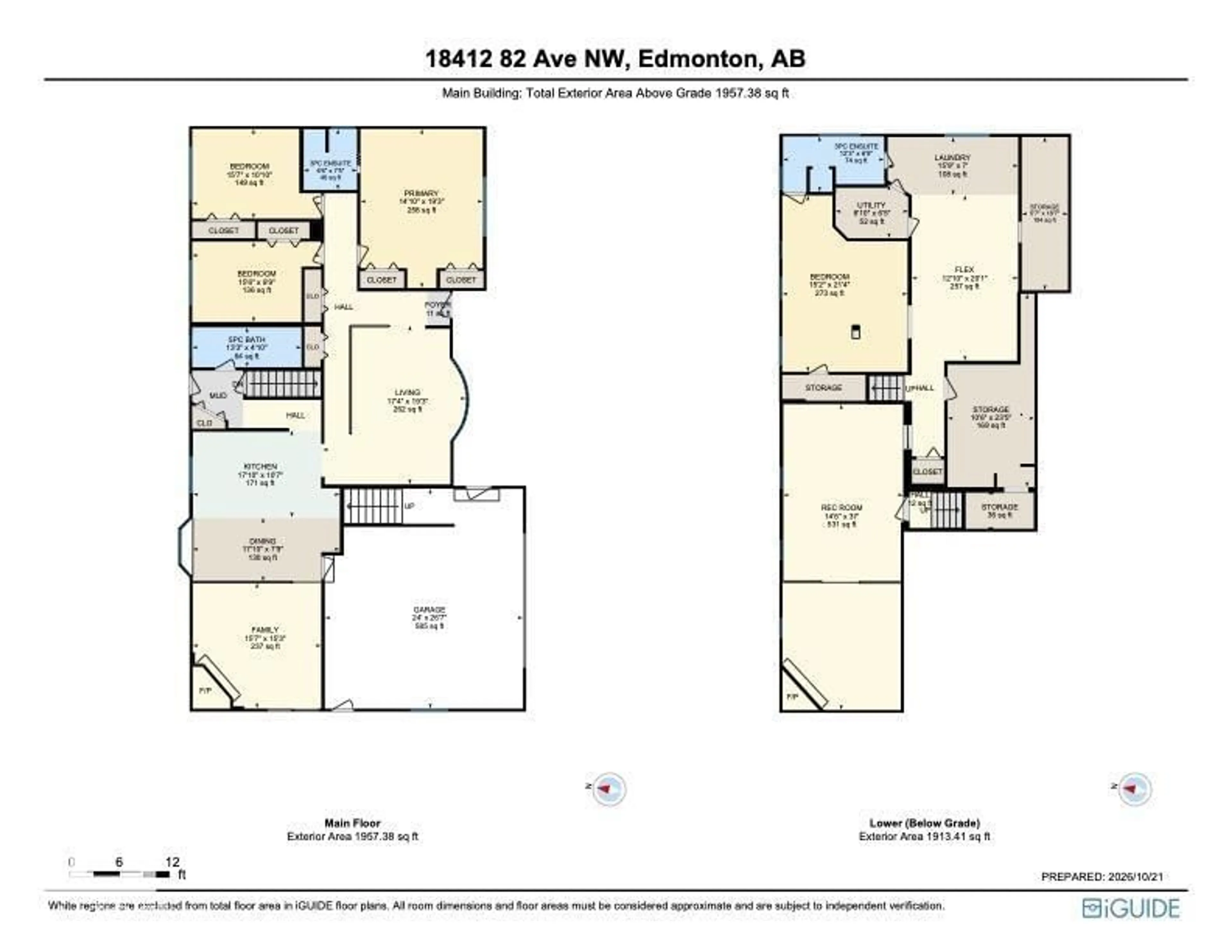 Floor plan for 18412 82 AV, Edmonton Alberta T5T3K4