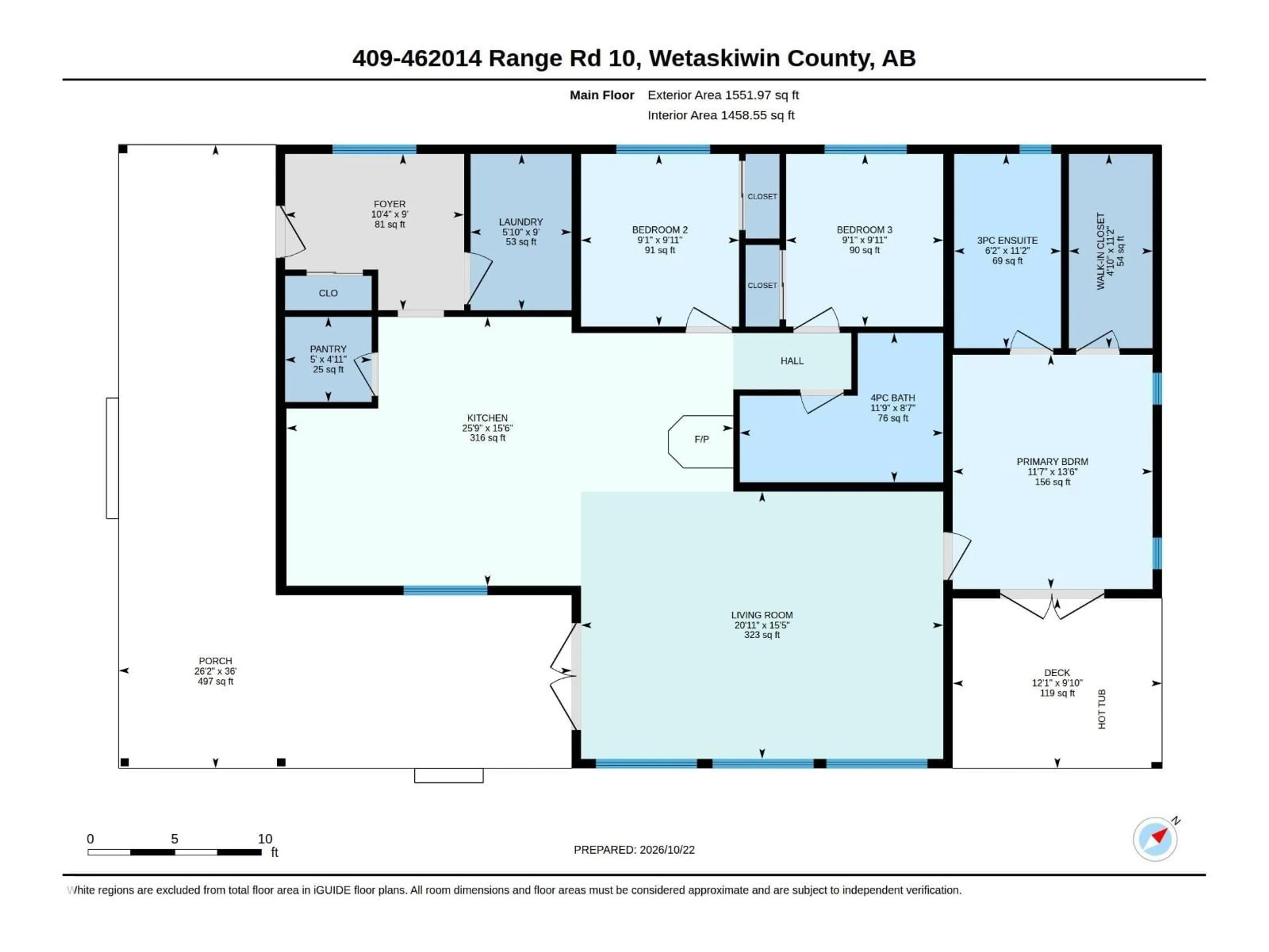 Floor plan for 409 462014 RGE ROAD 10, Rural Wetaskiwin County Alberta T0C2V0