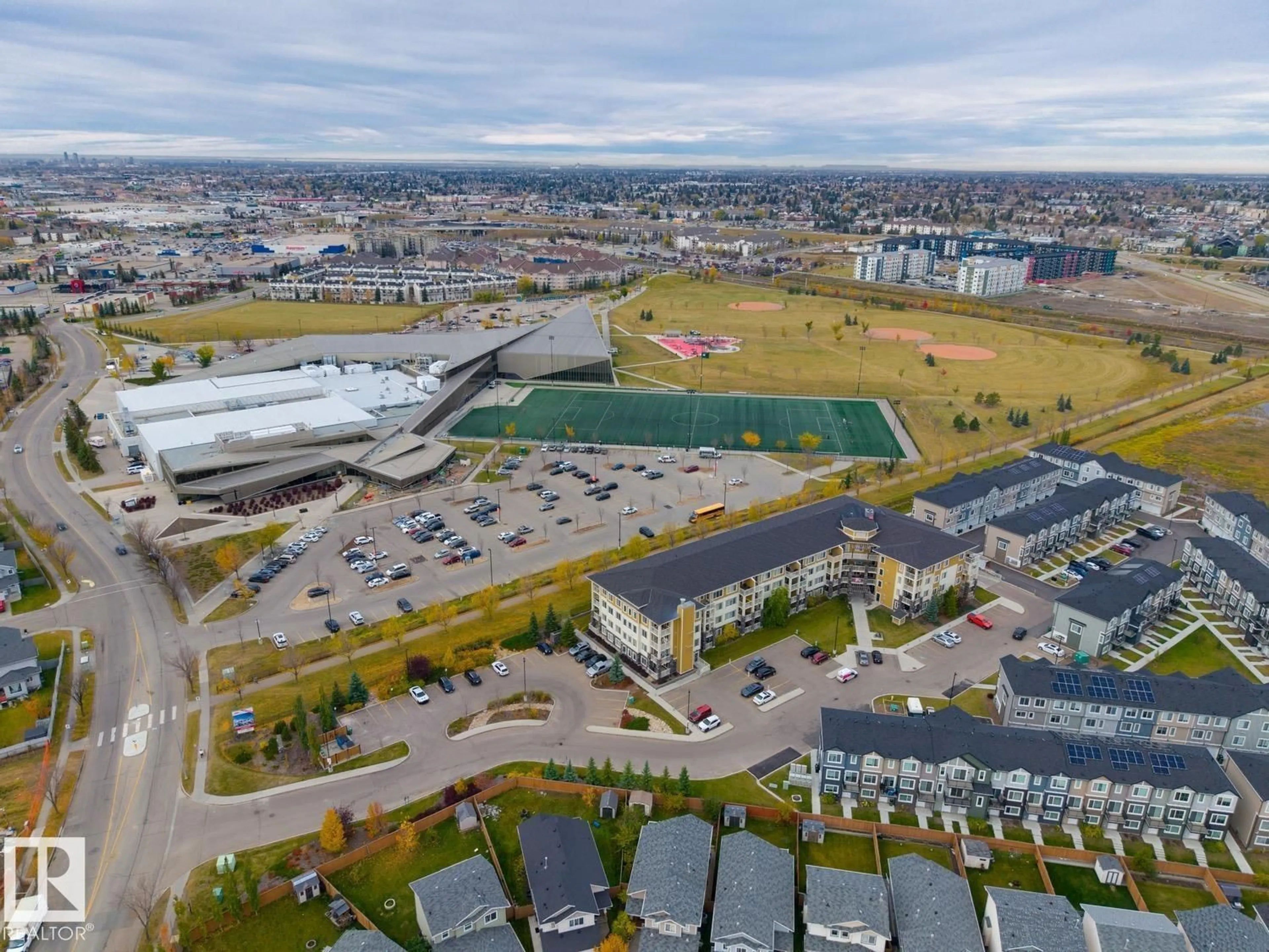 A pic from outside/outdoor area/front of a property/back of a property/a pic from drone, unknown for #312 - 3670 139 AV NW, Edmonton Alberta T5Y3N5