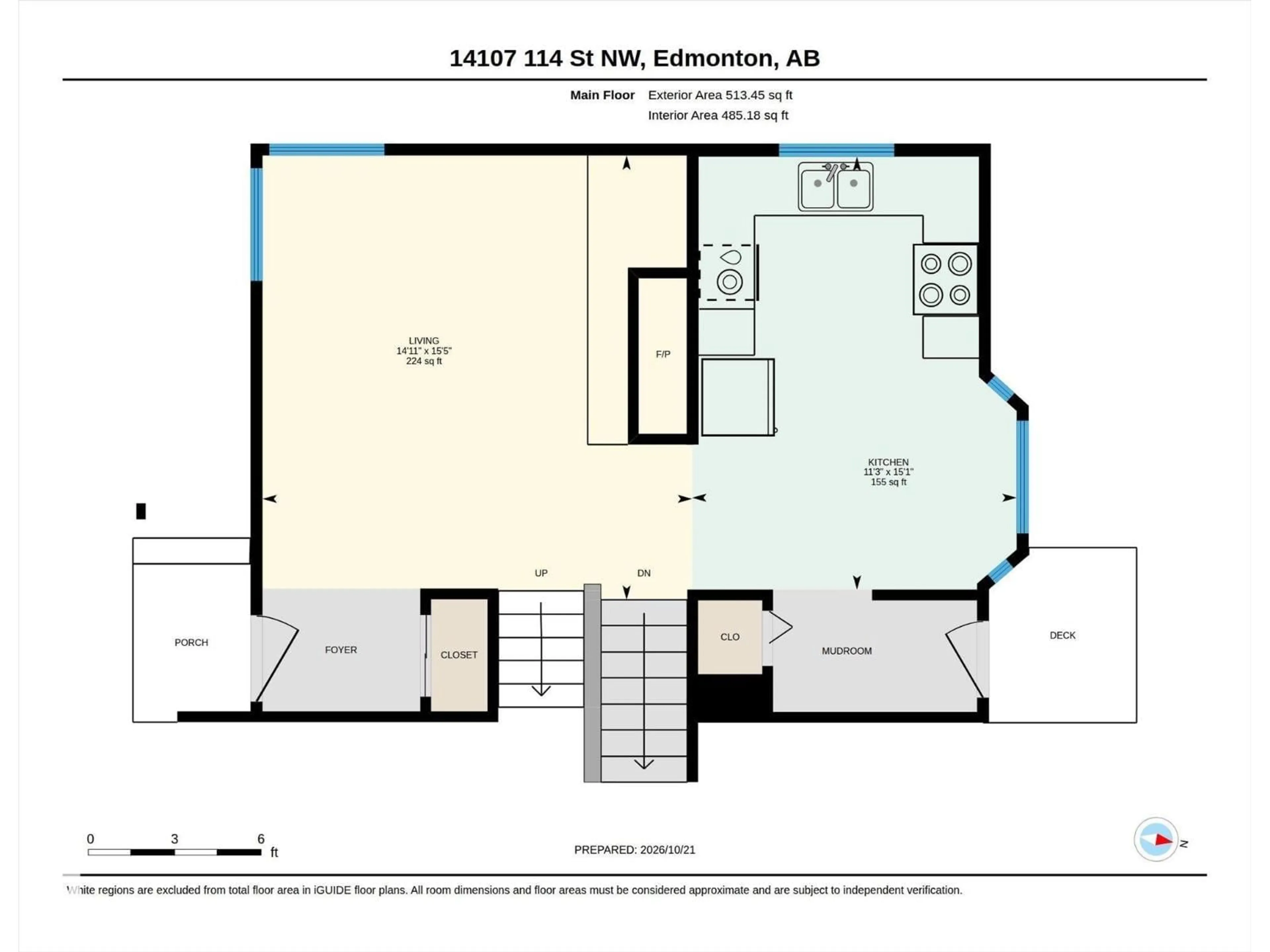 Floor plan for NW - 14107 114 ST, Edmonton Alberta T5X1R6