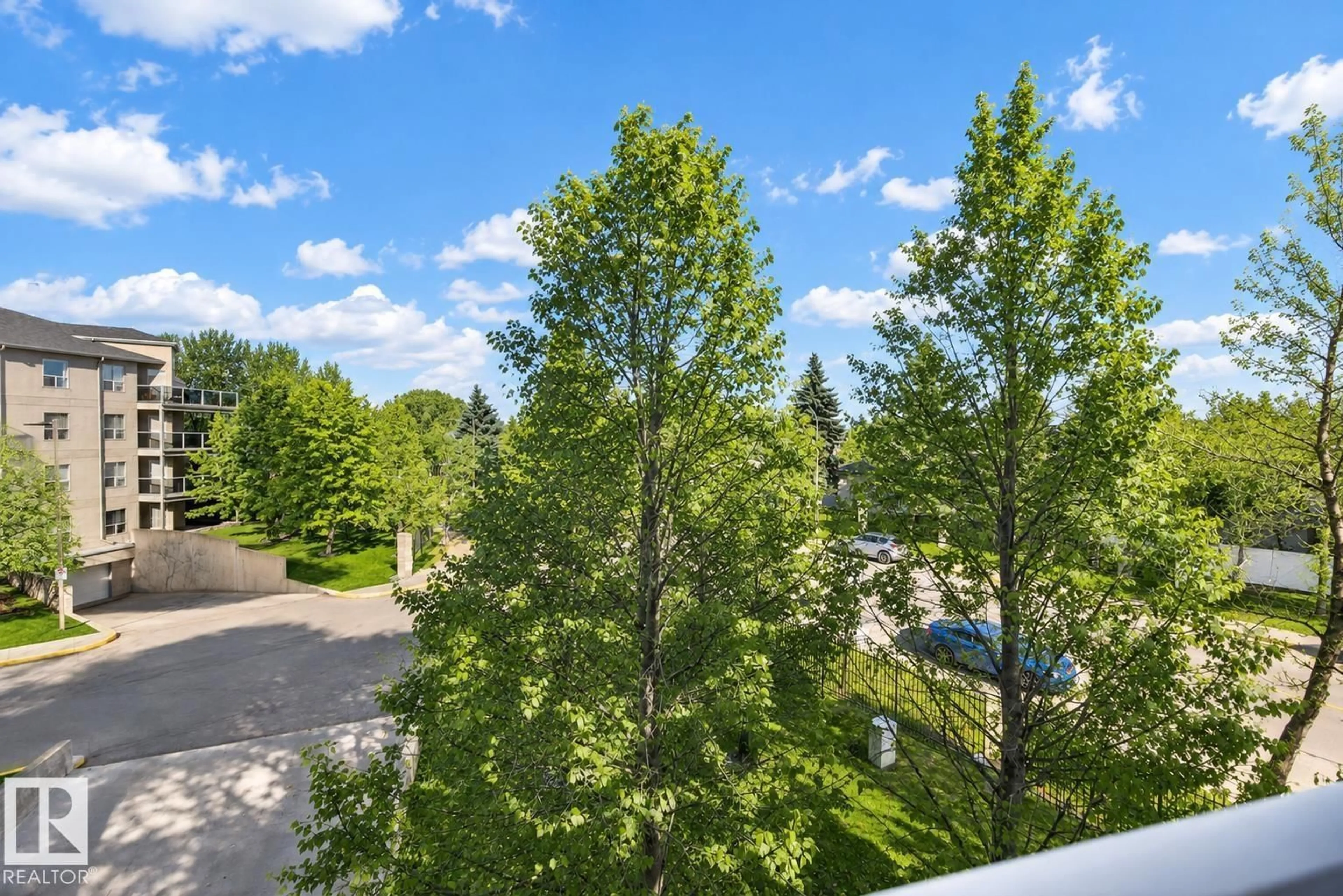 Patio, forest/trees view for #331 - 9704 174 ST NW, Edmonton Alberta T5T6J4