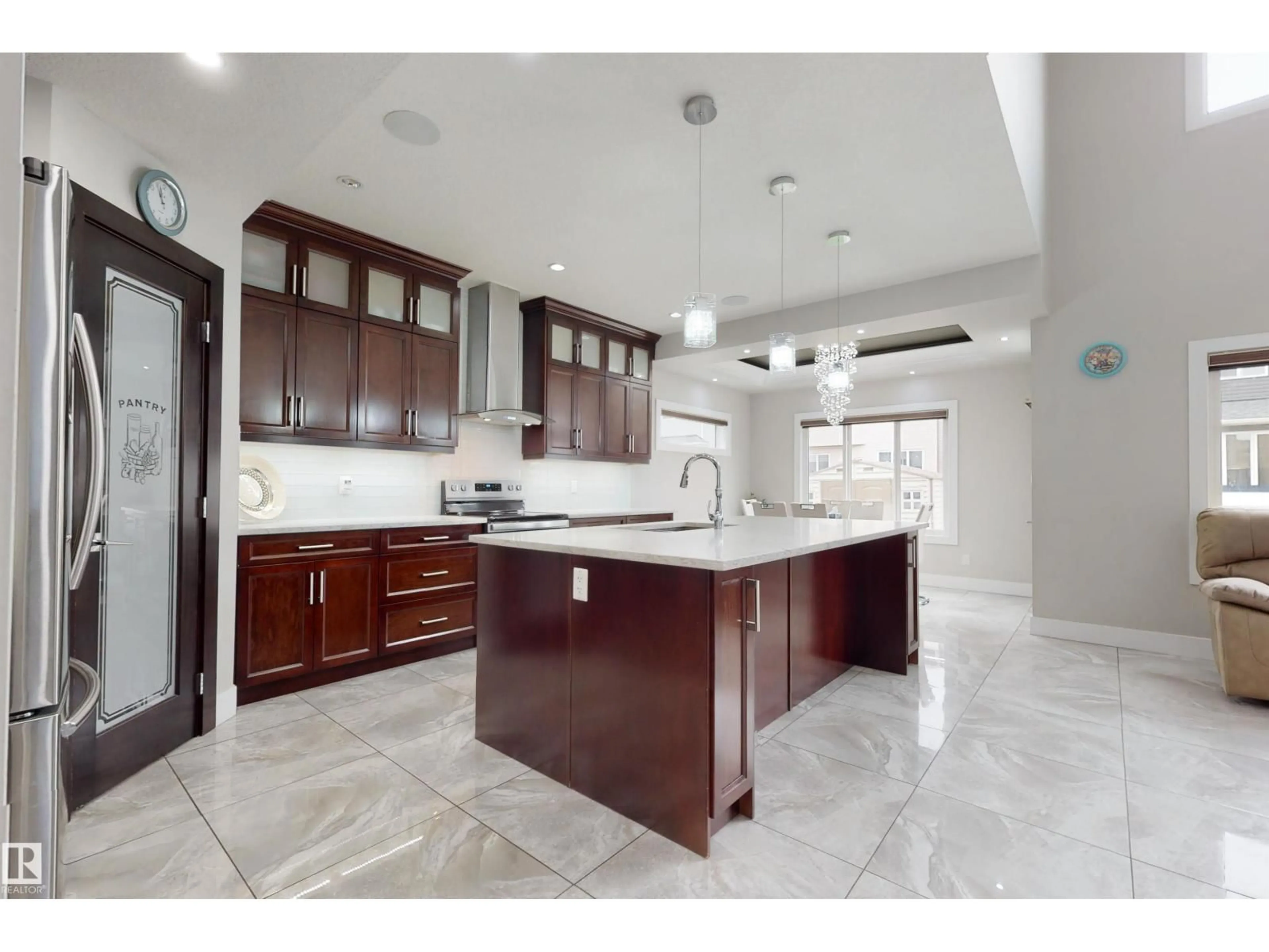 Open concept kitchen, ceramic/tile floor for 2617 21A AV, Edmonton Alberta T6T0Y5