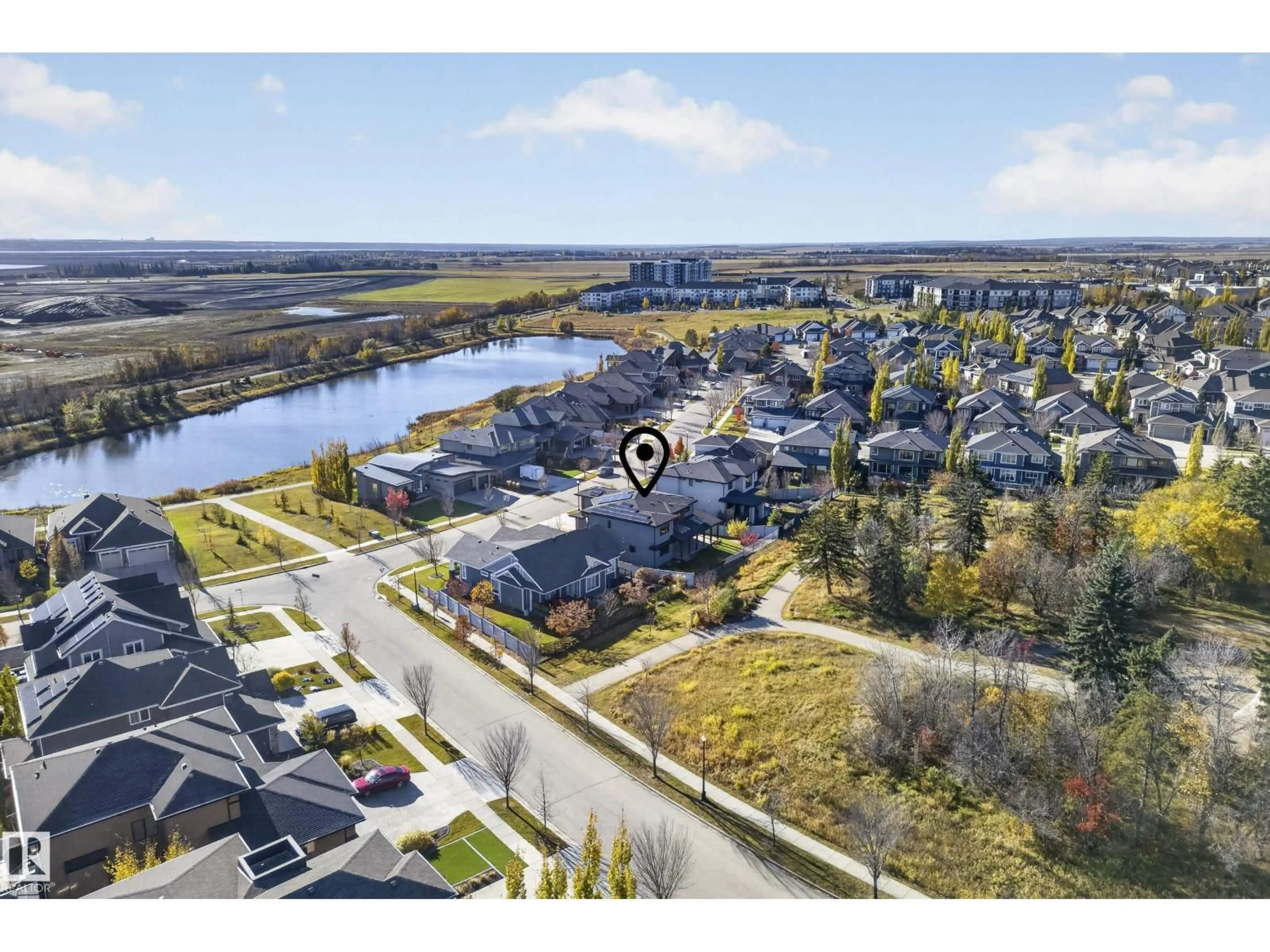 A pic from outside/outdoor area/front of a property/back of a property/a pic from drone, water/lake/river/ocean view for 10 LEGACY, St. Albert Alberta T8N7R2