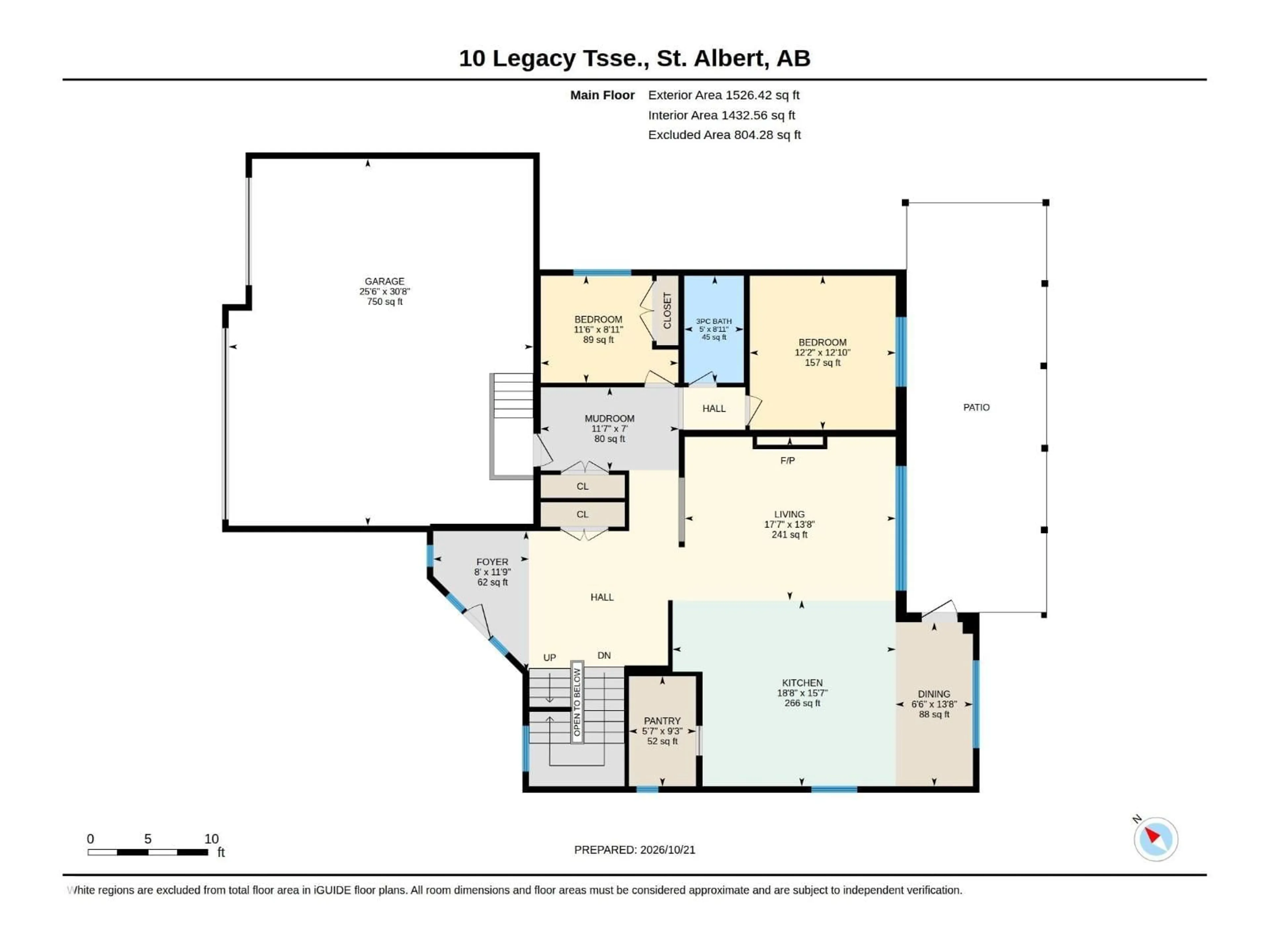 Floor plan for 10 LEGACY, St. Albert Alberta T8N7R2