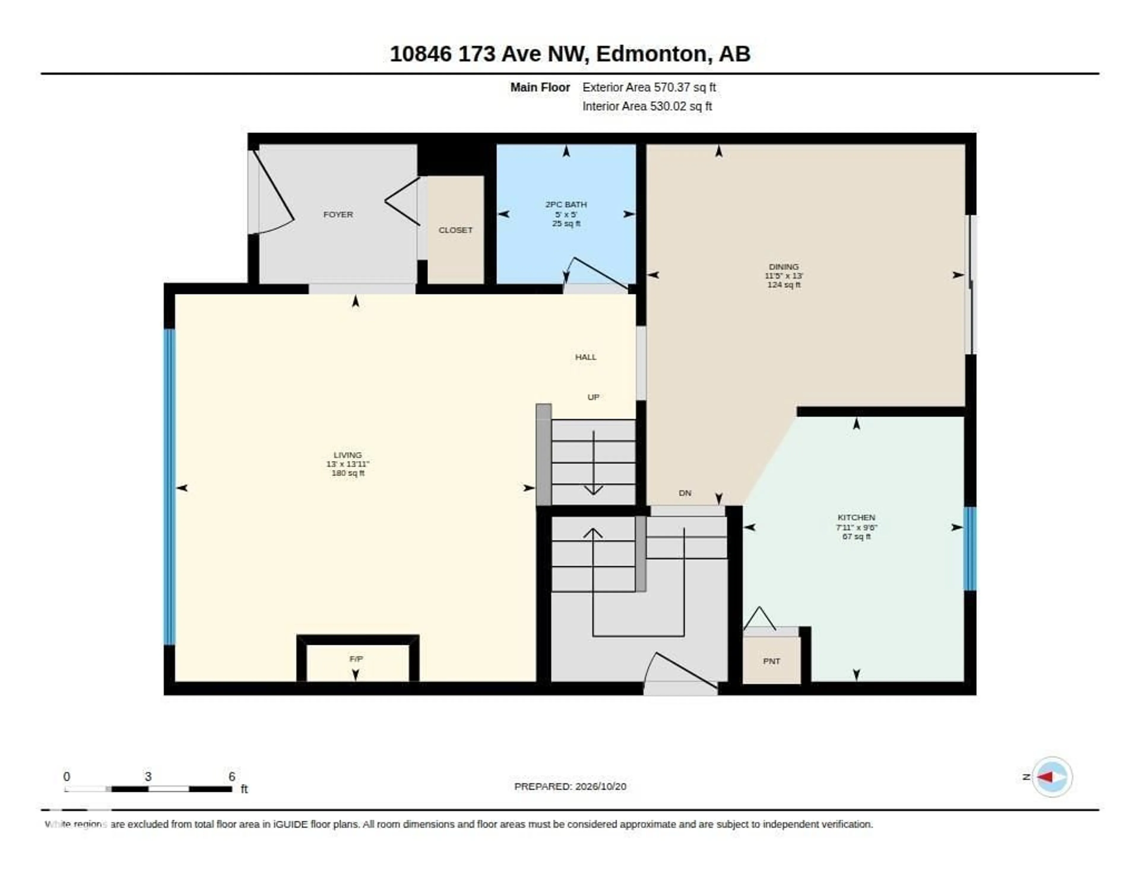 Floor plan for 10846 173 AV, Edmonton Alberta T5X3Z4