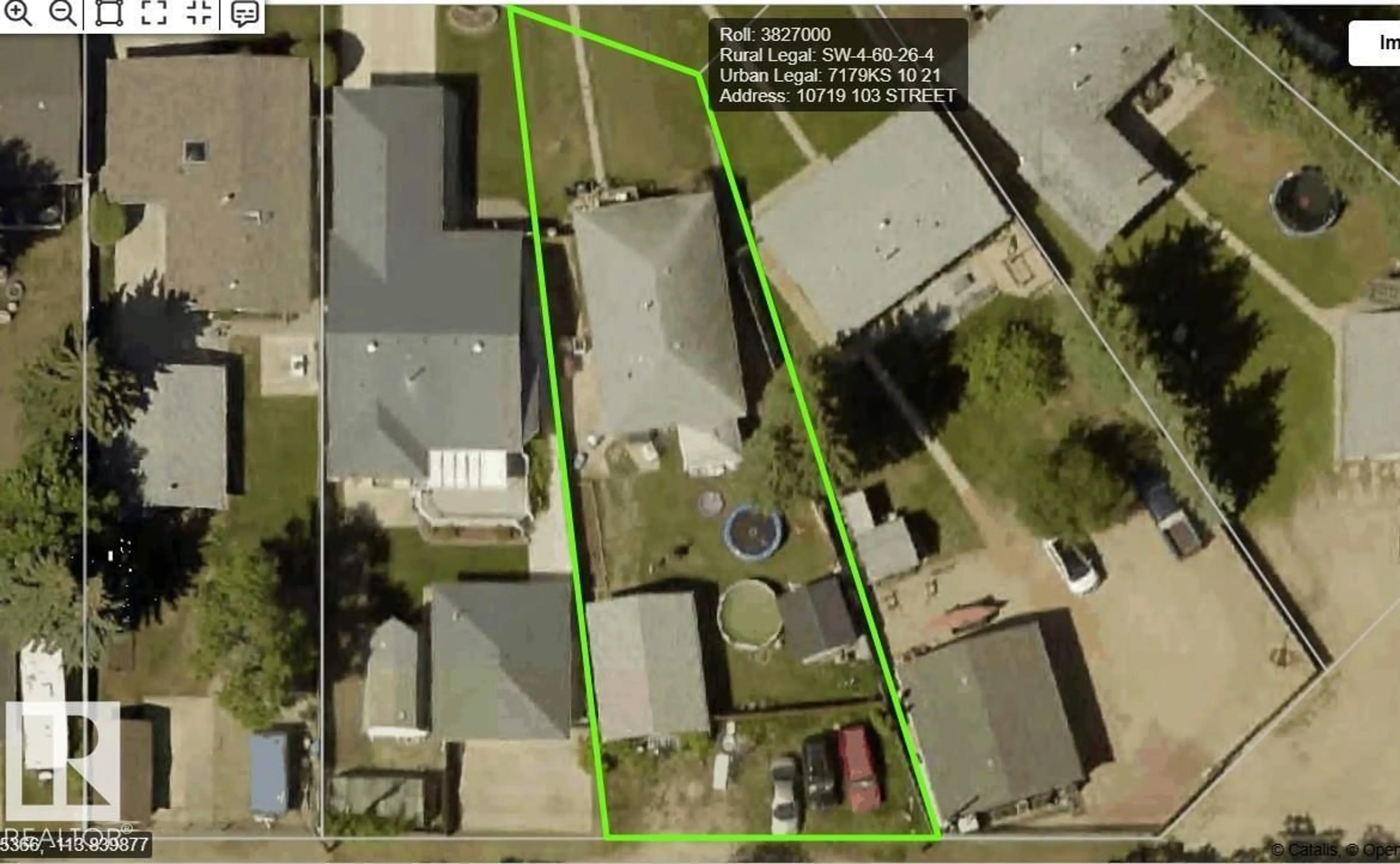 A pic from outside/outdoor area/front of a property/back of a property/a pic from drone, street for 10719 103 ST, Westlock Alberta T7P1J8