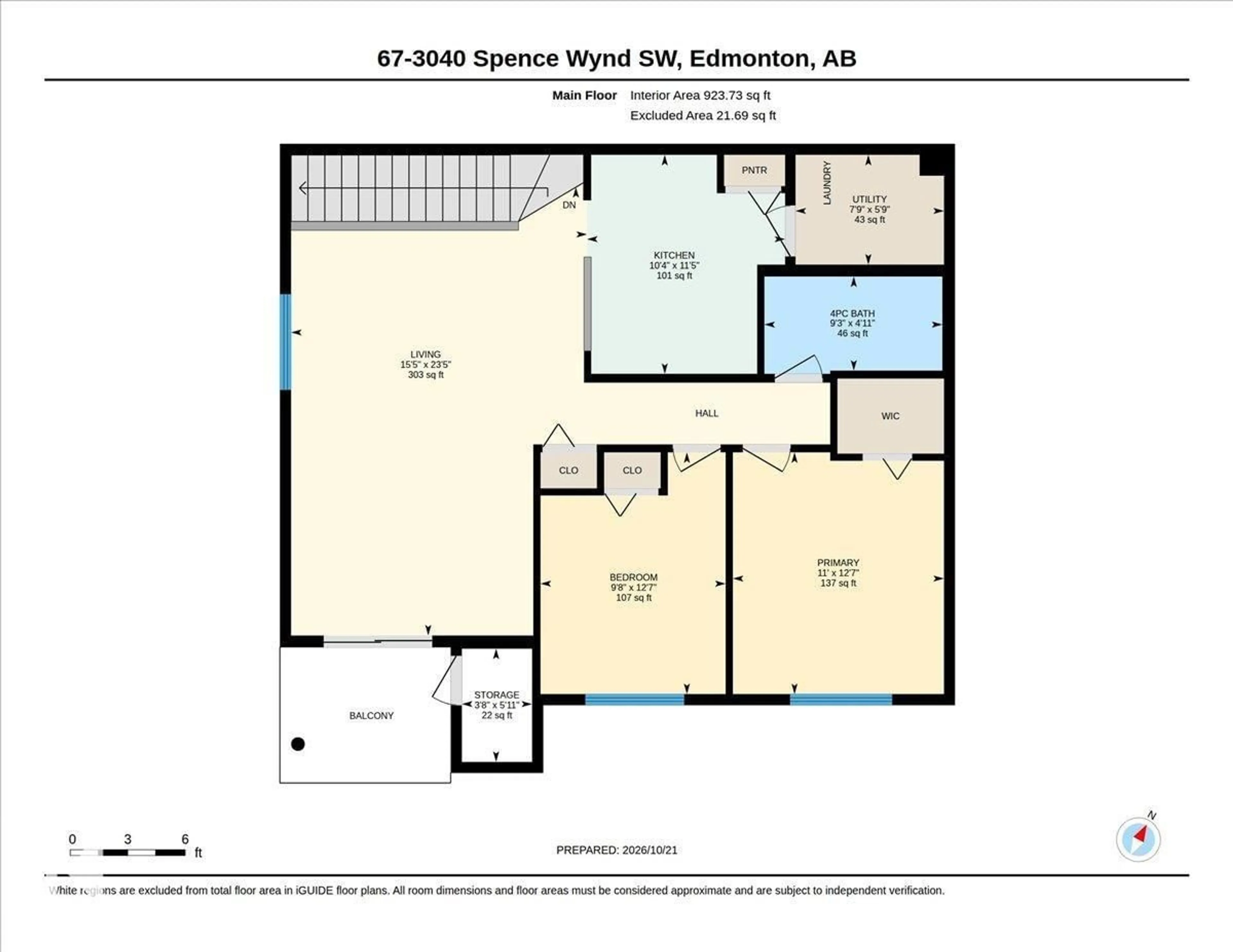 Floor plan for #67 - 3040 SPENCE WD, Edmonton Alberta T6X1N7