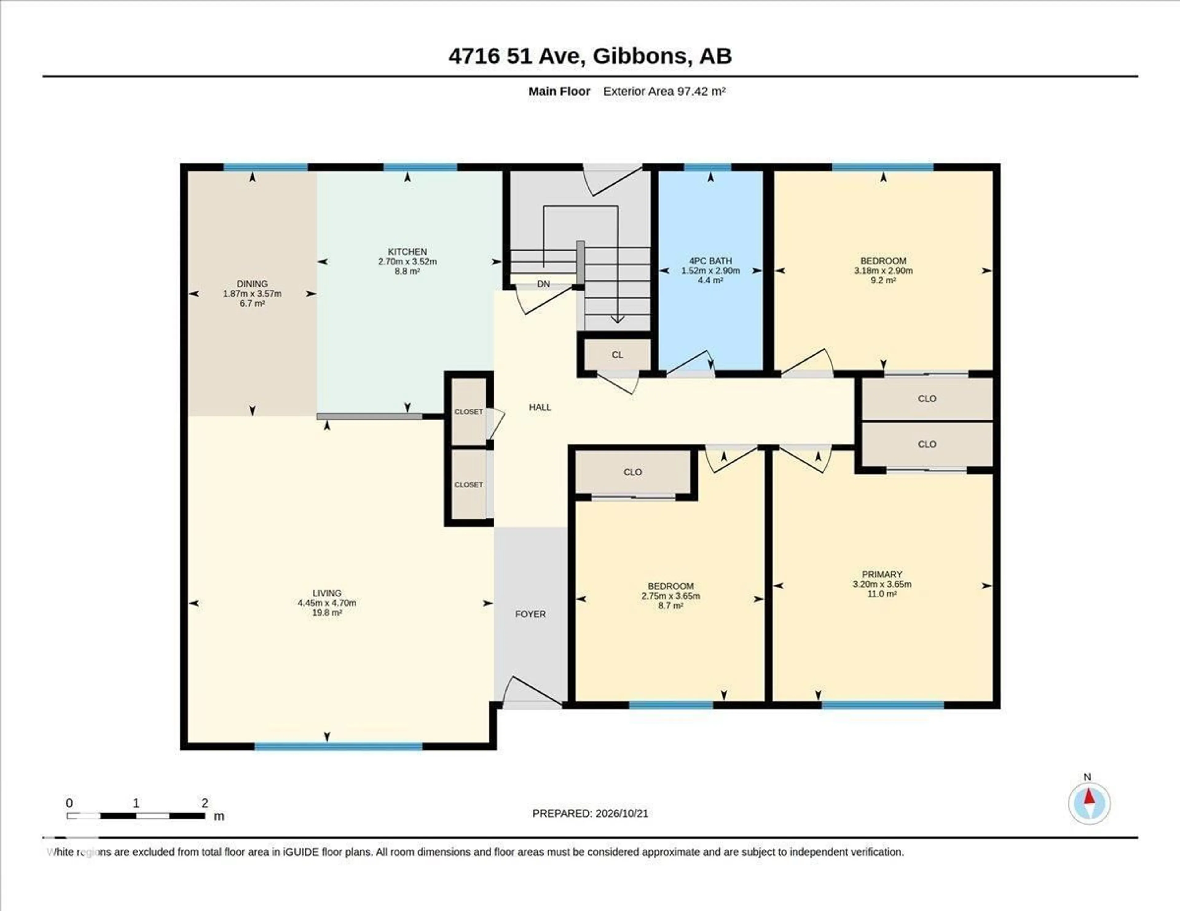 Floor plan for 4716 51 AV, Gibbons Alberta T0A1N0