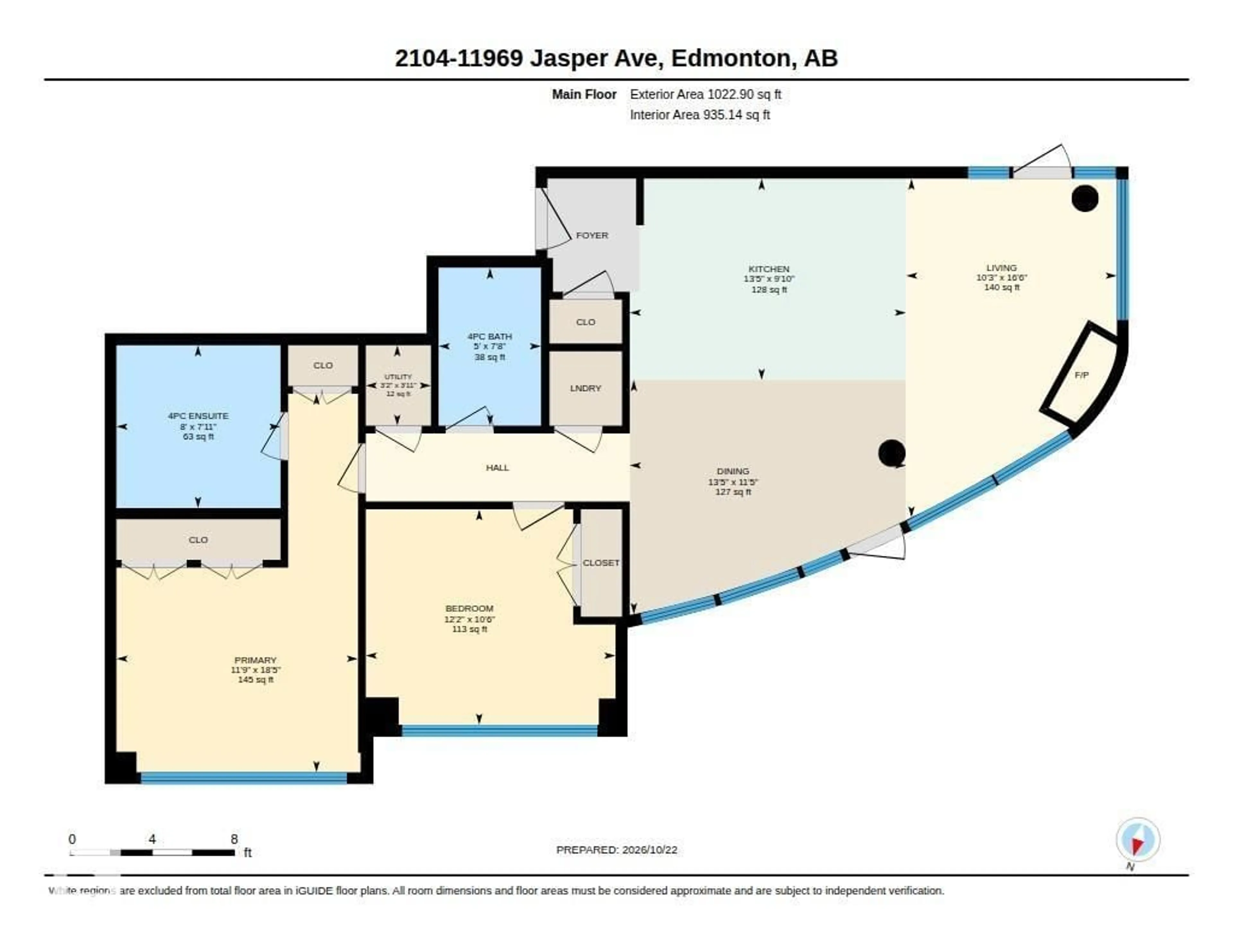 Floor plan for 2104 JASPER AV, Edmonton Alberta T5K0P1