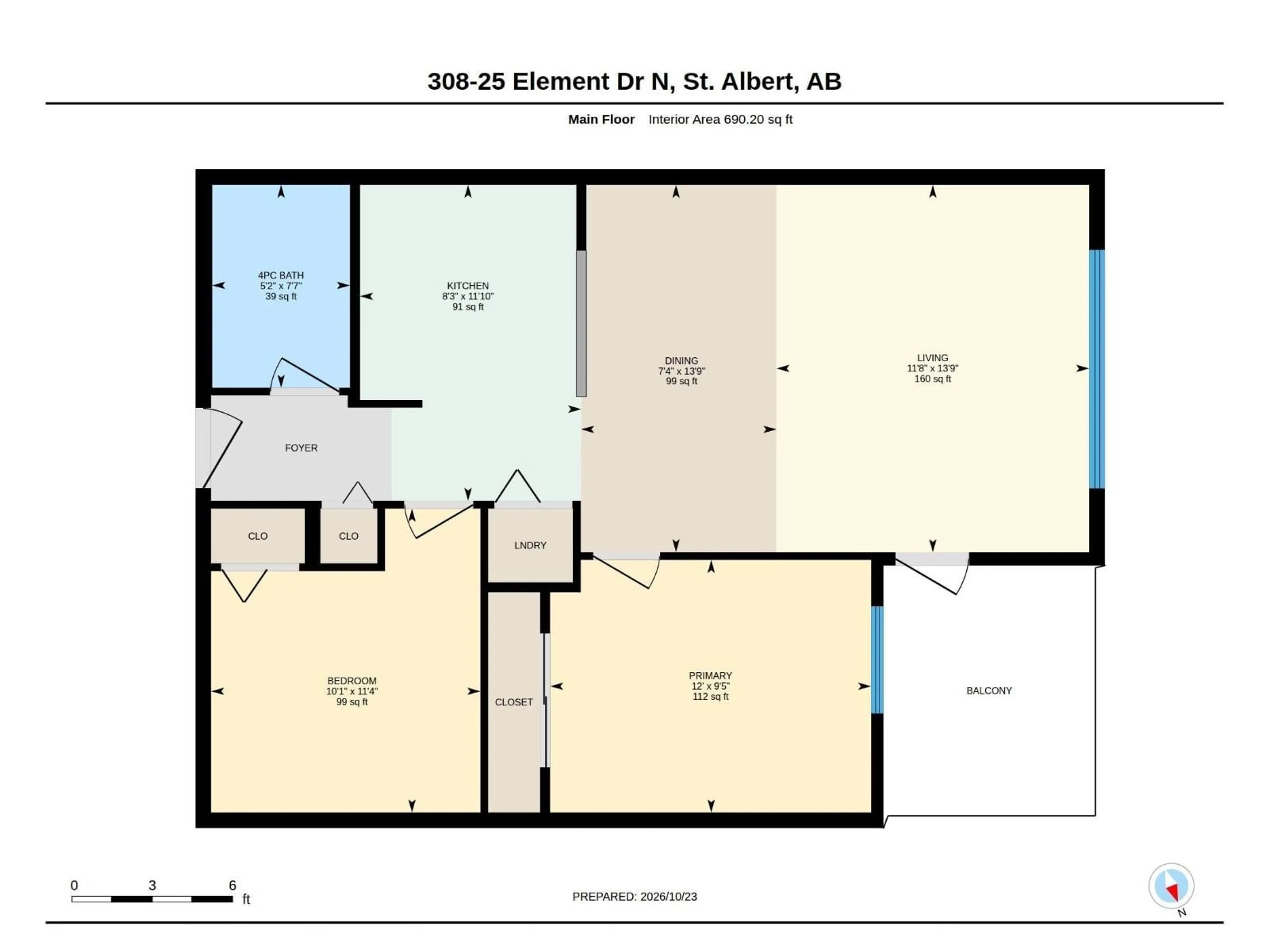 Floor plan for 308 25 ELEMENT DR, St. Albert Alberta T8N7S1