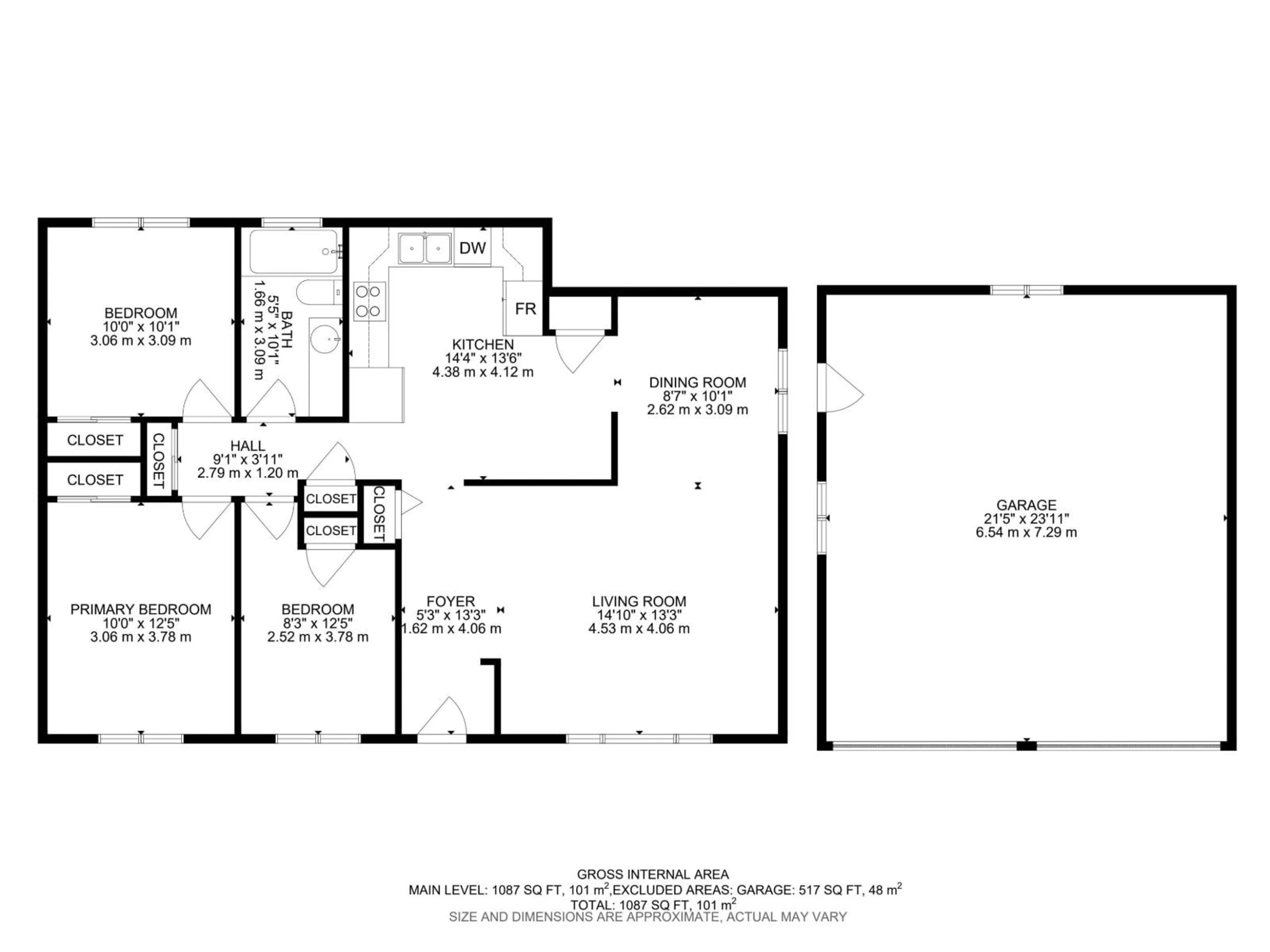 Floor plan for 7332 149A AV, Edmonton Alberta T5C2W4