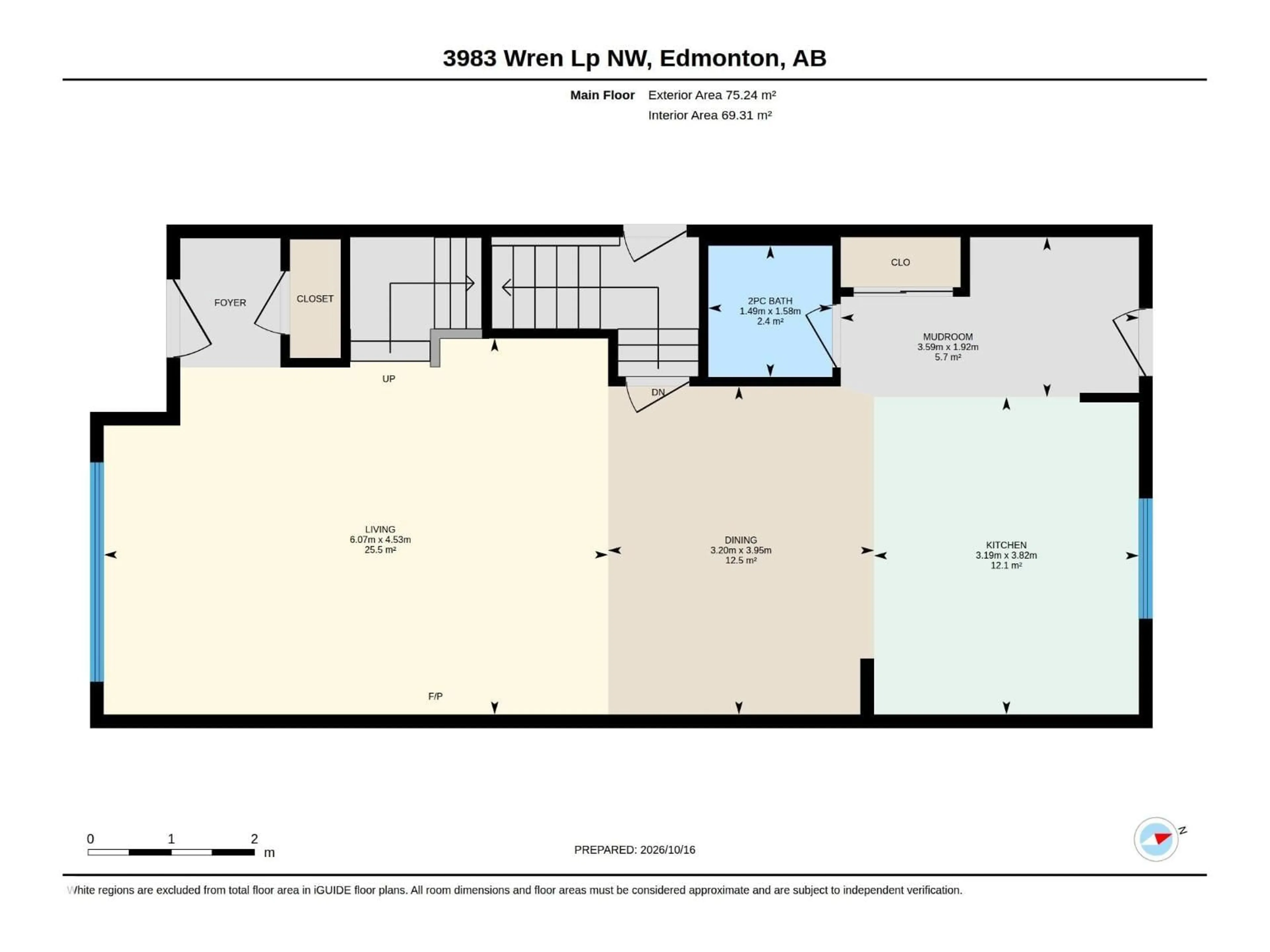 Floor plan for 3983 WREN LOOP, Edmonton Alberta T5S0S9