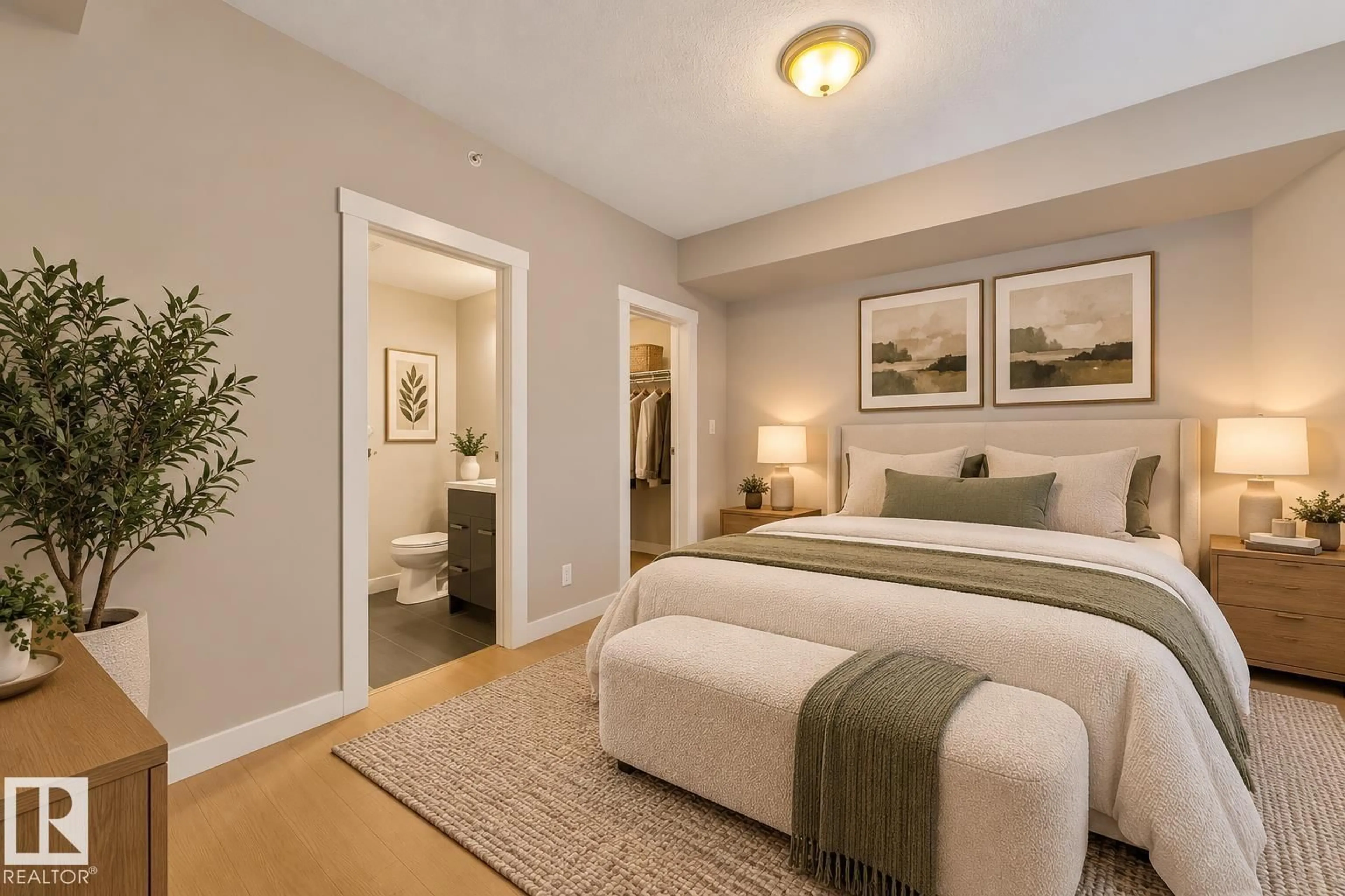 Bedroom with bed, unknown for 2107 10410 102 AV NW, Edmonton Alberta T5J0E9