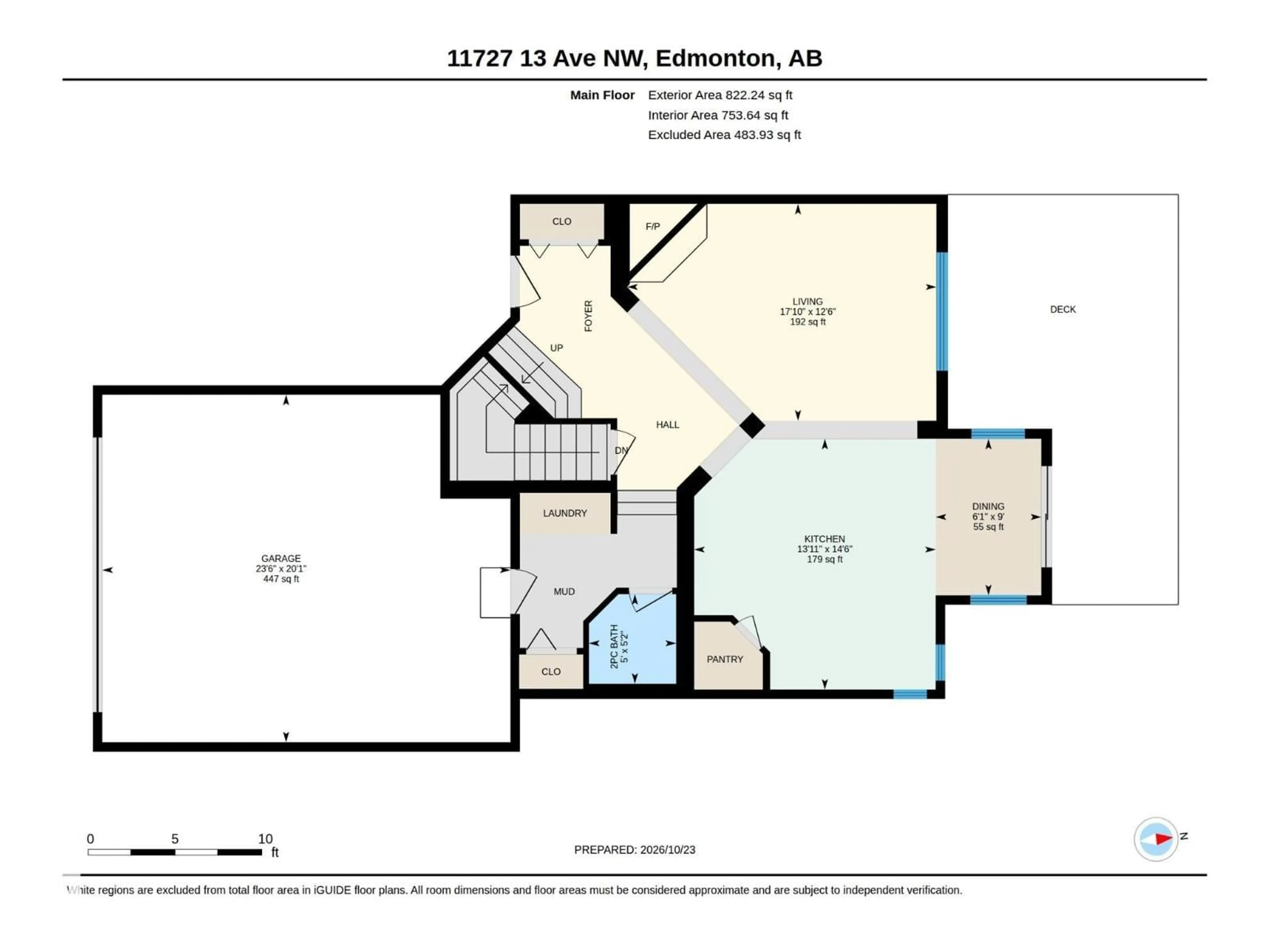 Floor plan for 11727 13 AV, Edmonton Alberta T6J7G1