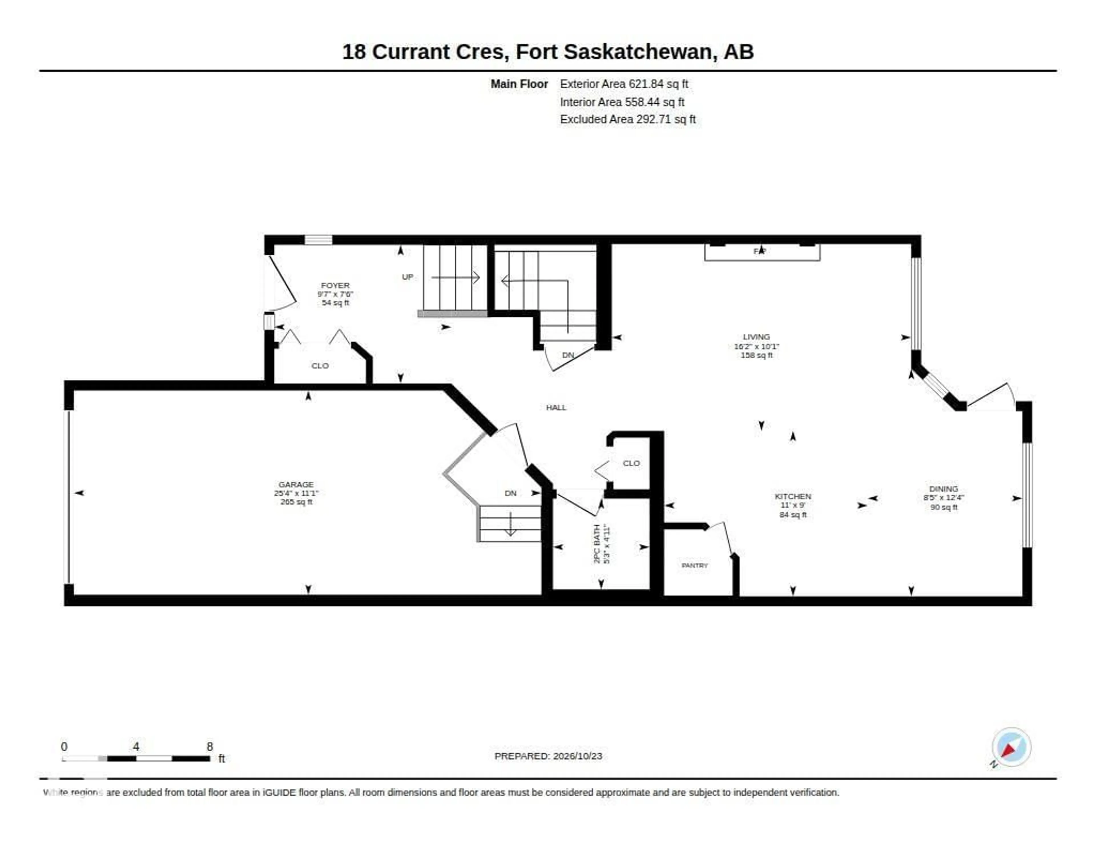Floor plan for 18 CURRANT CR, Fort Saskatchewan Alberta T8L0R9