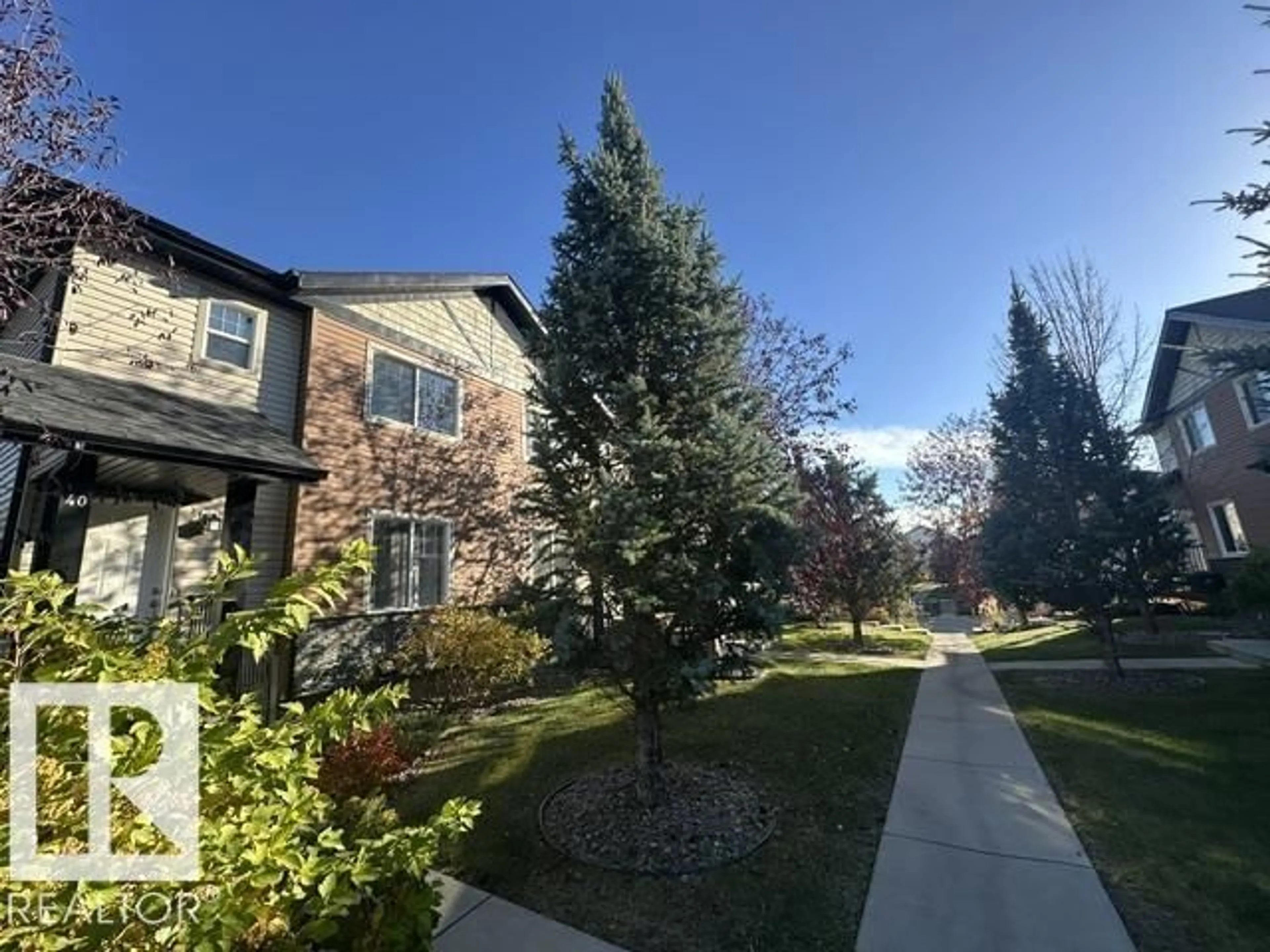 A pic from outside/outdoor area/front of a property/back of a property/a pic from drone, street for 40 - 8716 179 AV, Edmonton Alberta T5Z0J3