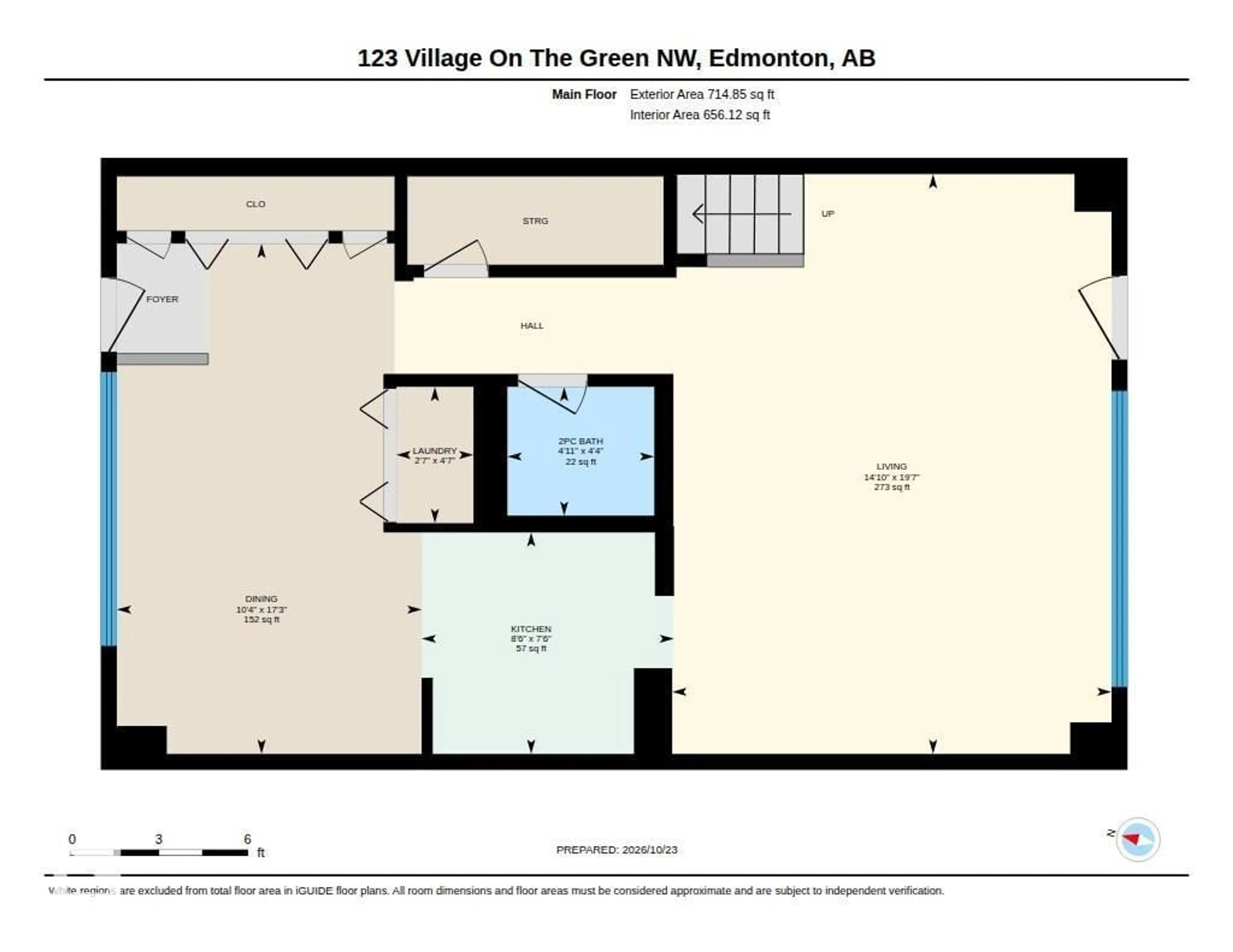 Floor plan for 123 VILLAGE ON THE GR NW, Edmonton Alberta T5A1H2