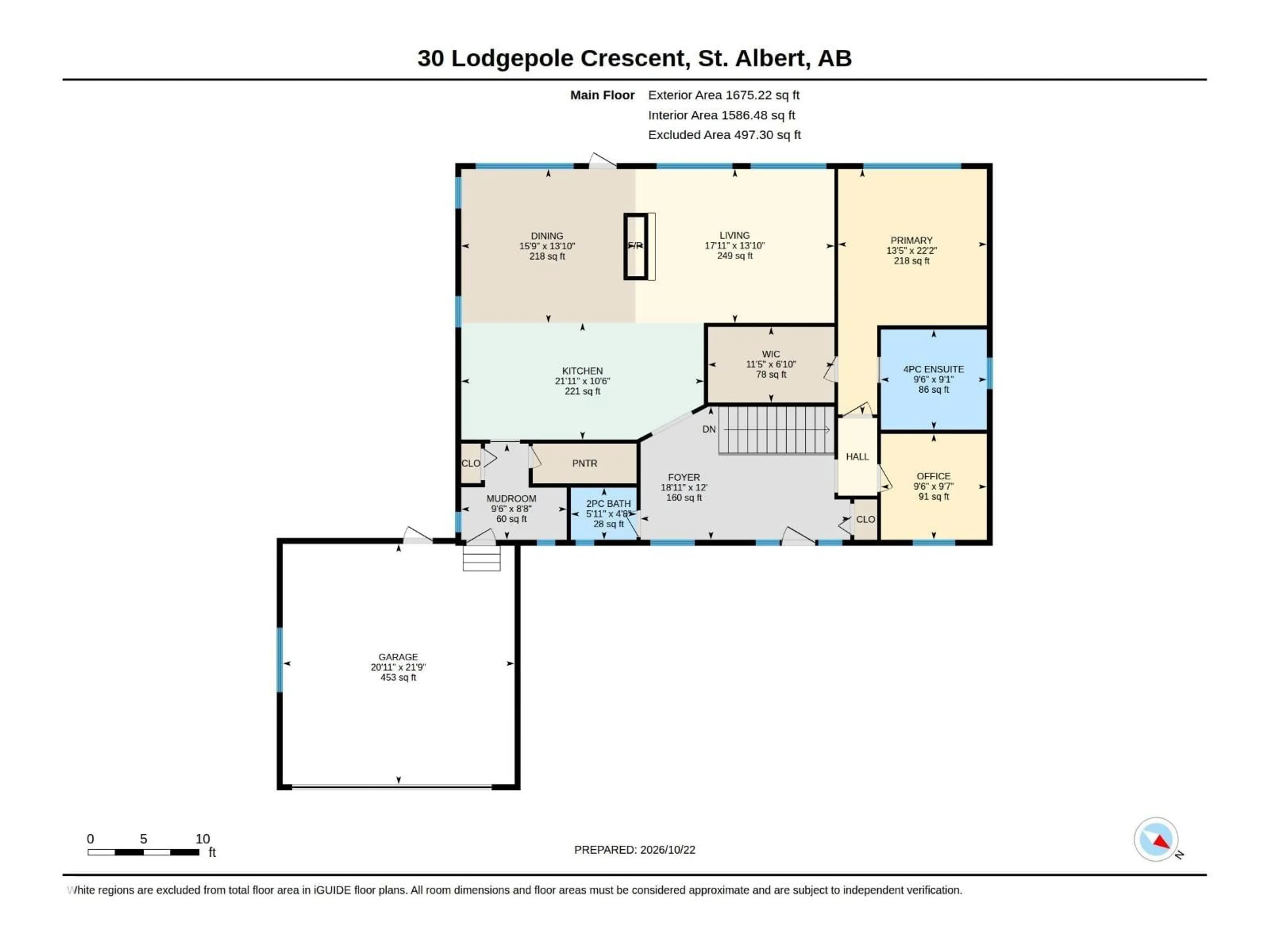 Floor plan for 30 LODGEPOLE CR, St. Albert Alberta T8N2R7