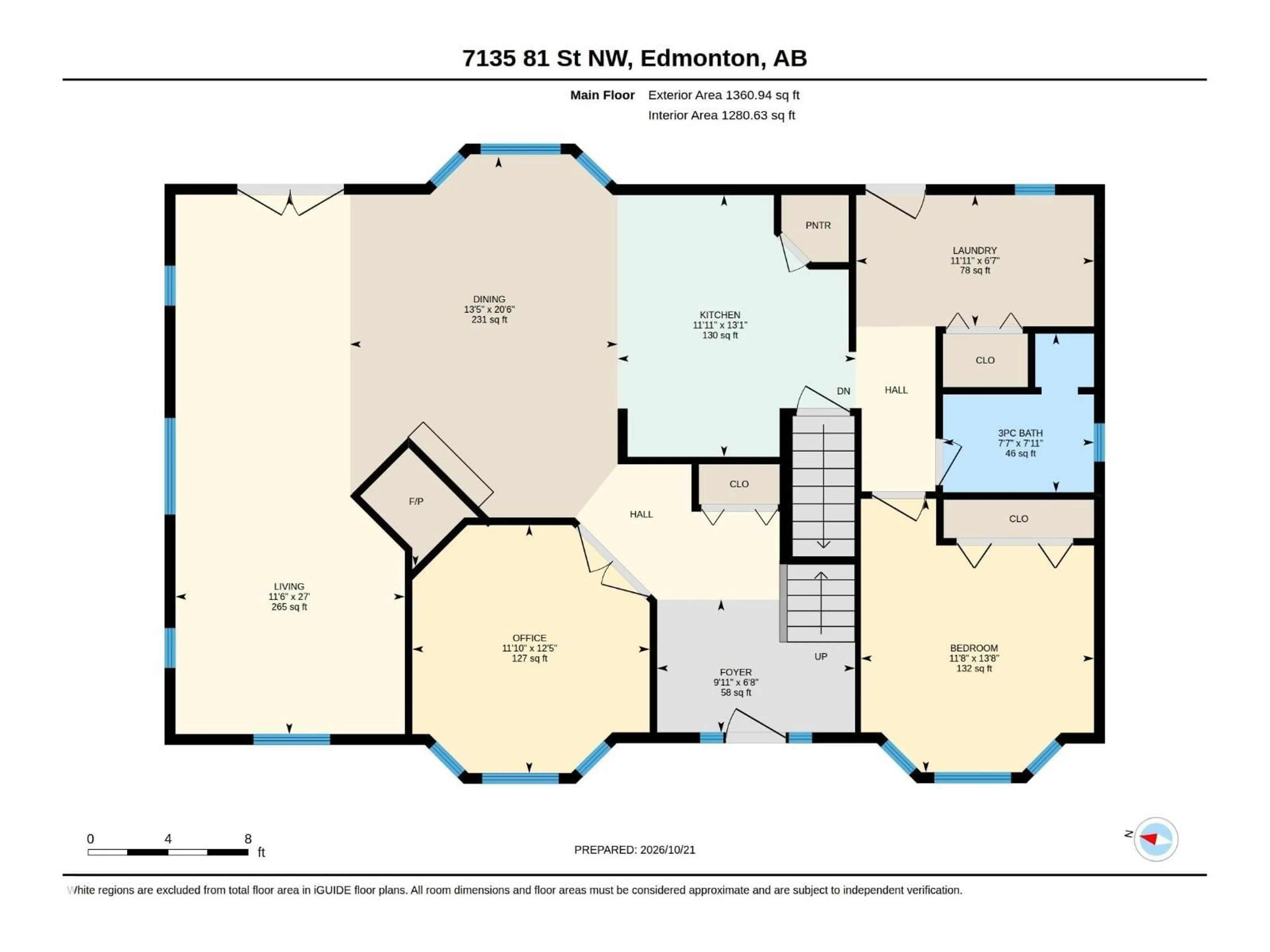 Floor plan for 7135 81 ST, Edmonton Alberta T6C2T3