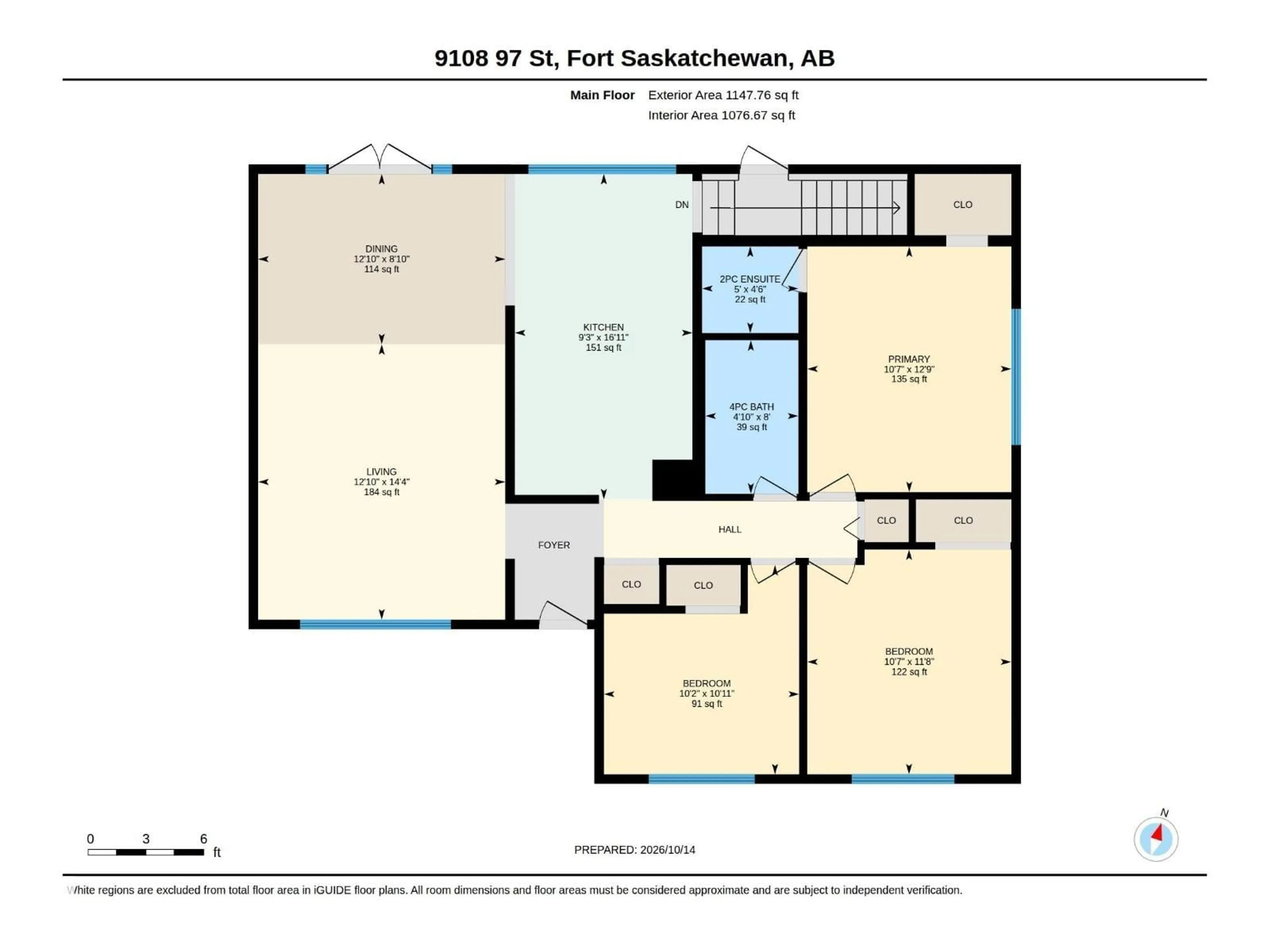 Floor plan for 9108 97 ST, Fort Saskatchewan Alberta T8L1S7
