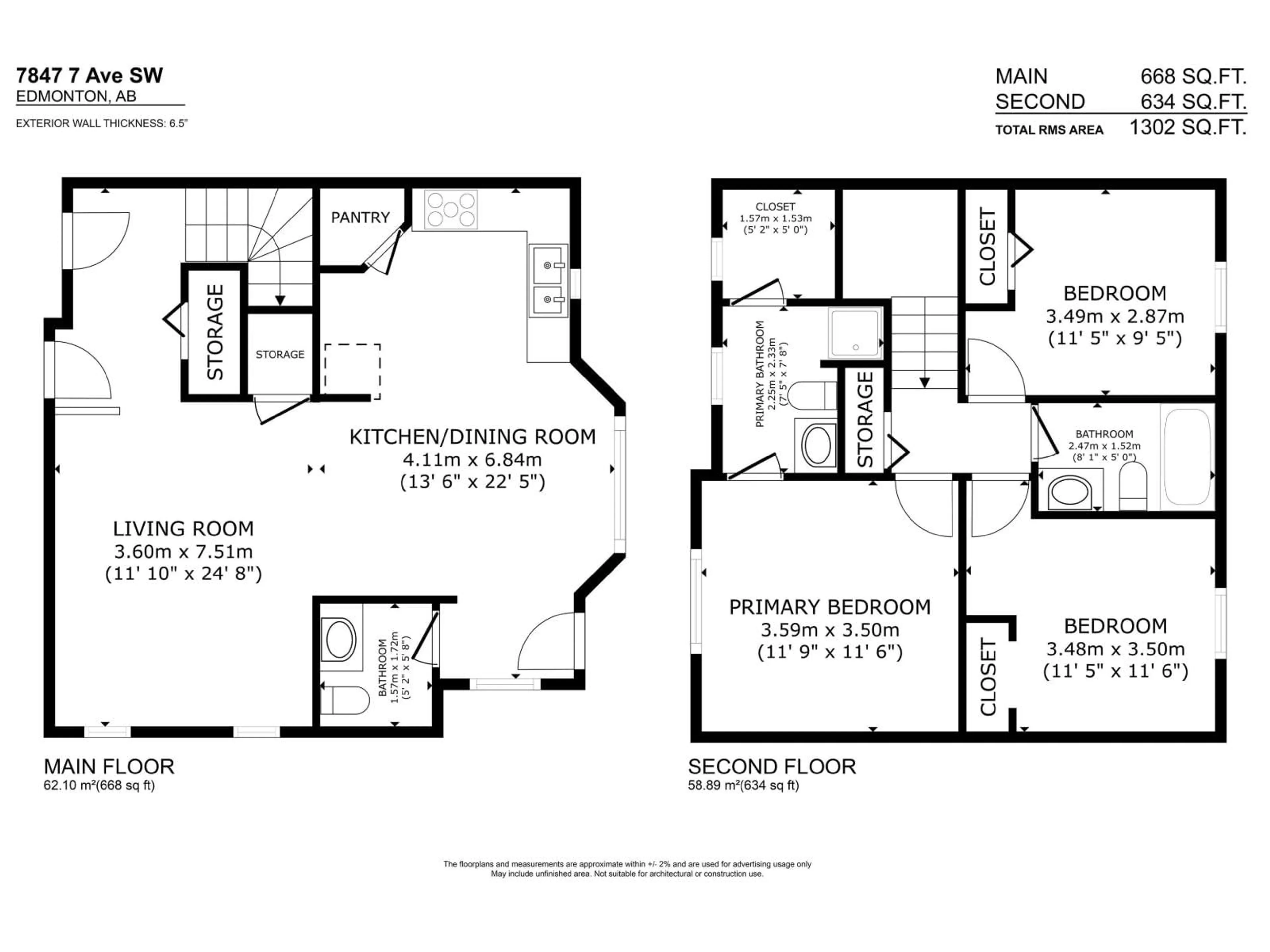 Floor plan for 7847 7 AV SW, Edmonton Alberta T6X1N3