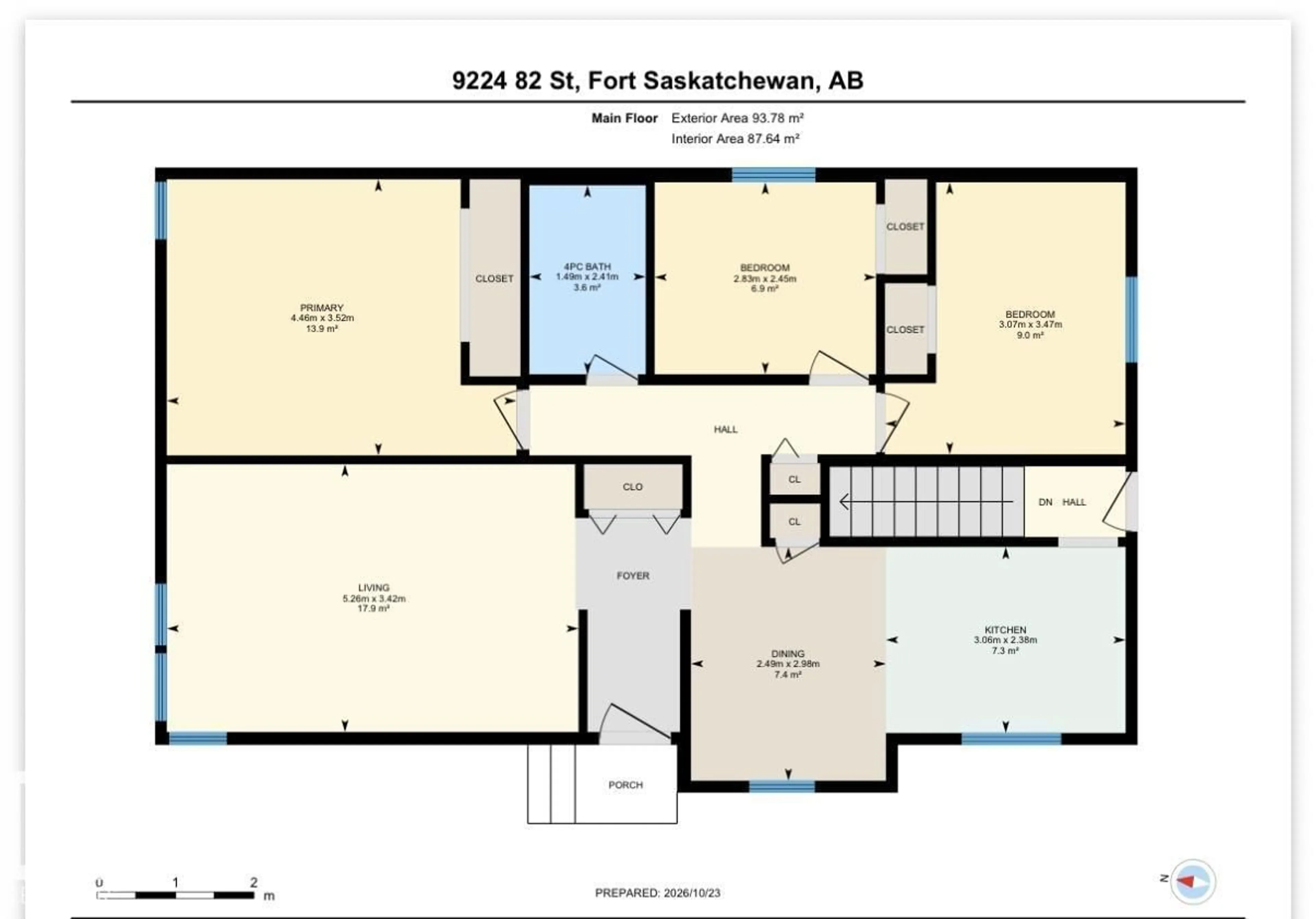 Floor plan for 9224 82 ST, Fort Saskatchewan Alberta T8L3P2