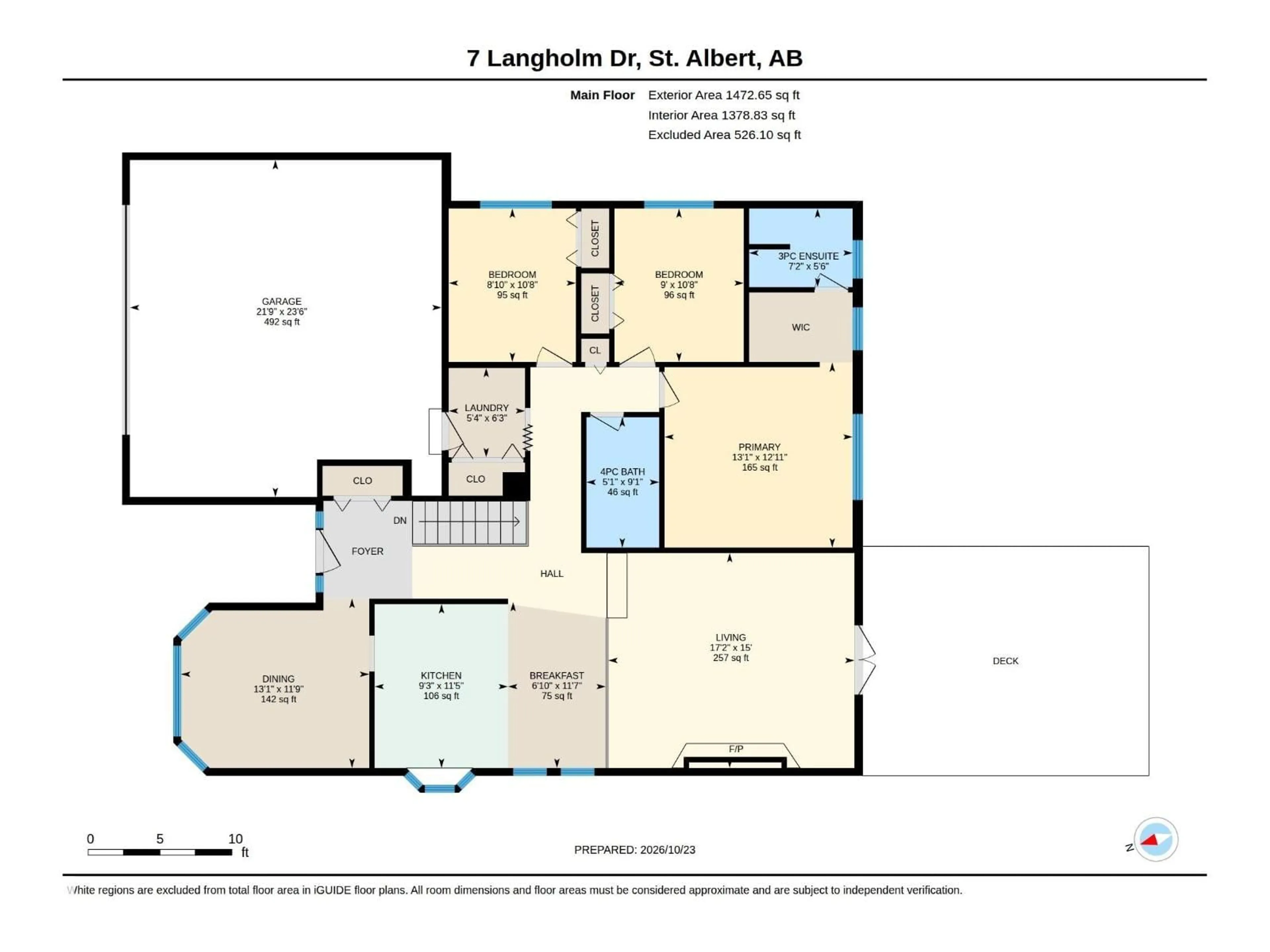 Floor plan for 7 LANGHOLM DR, St. Albert Alberta T8N3M7