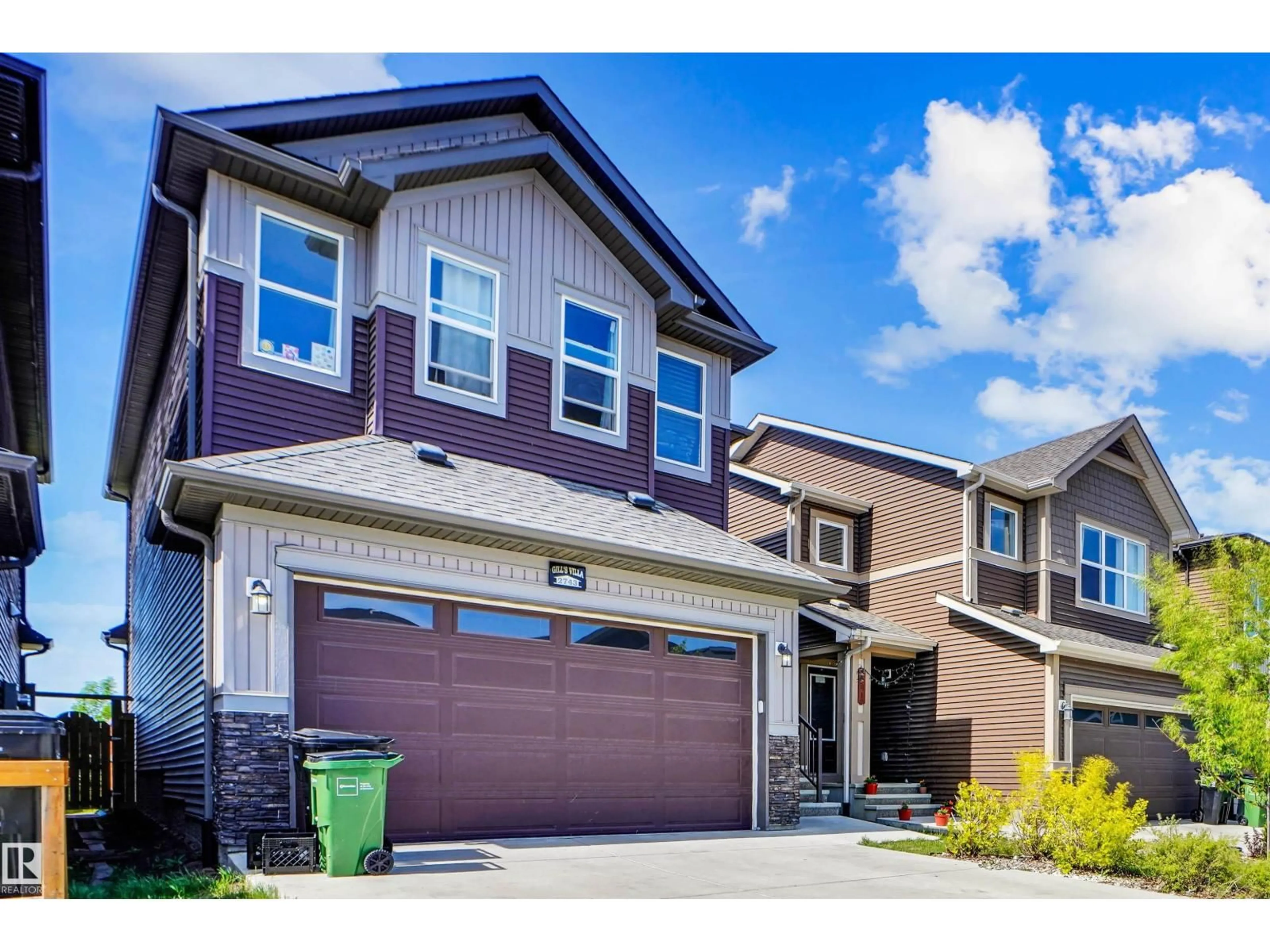 Home with vinyl exterior material, street for 2743 COLLINS CR, Edmonton Alberta T6W3X4