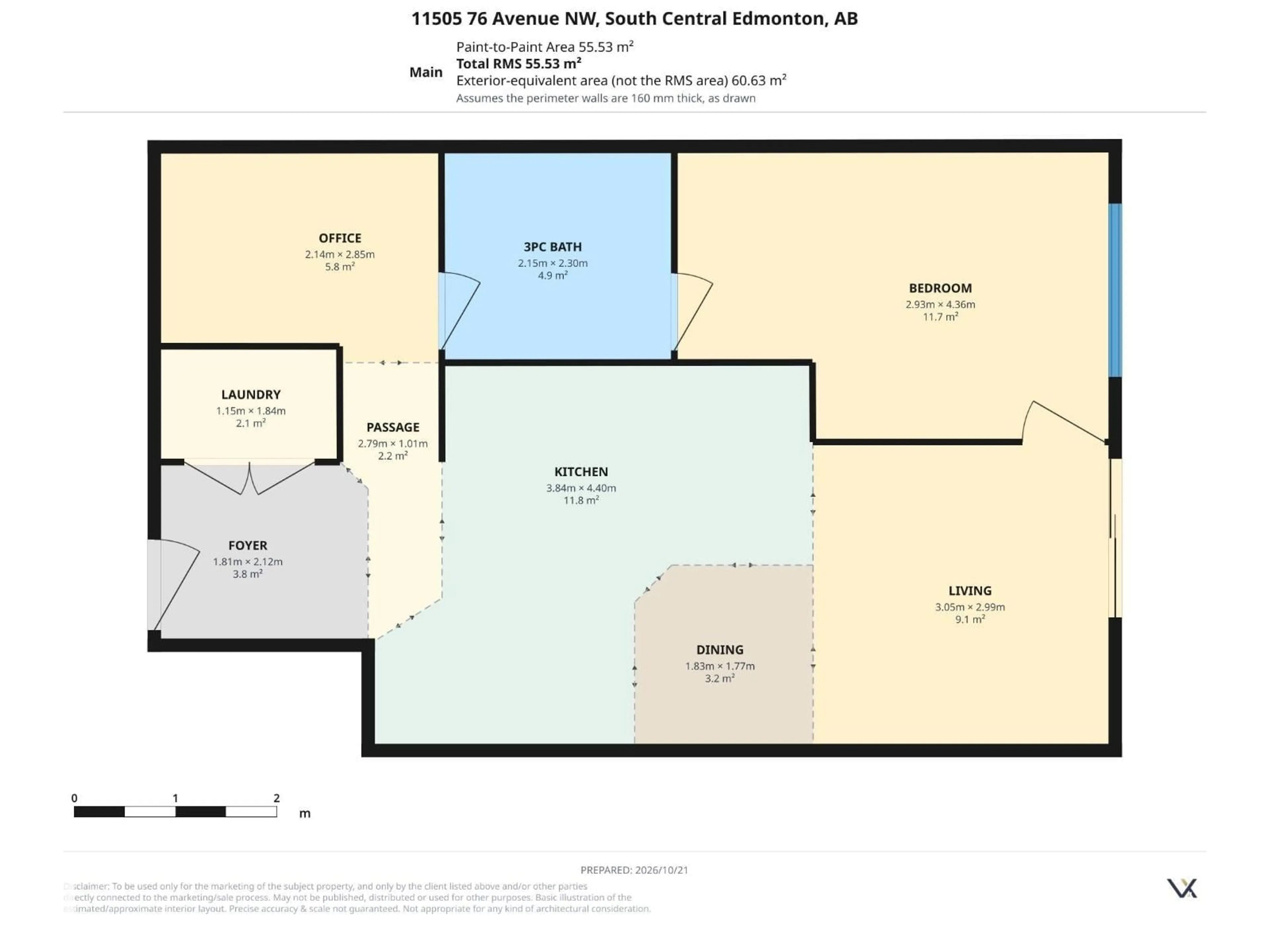 Floor plan for 210 - 11503 76 AV, Edmonton Alberta T6G0K6
