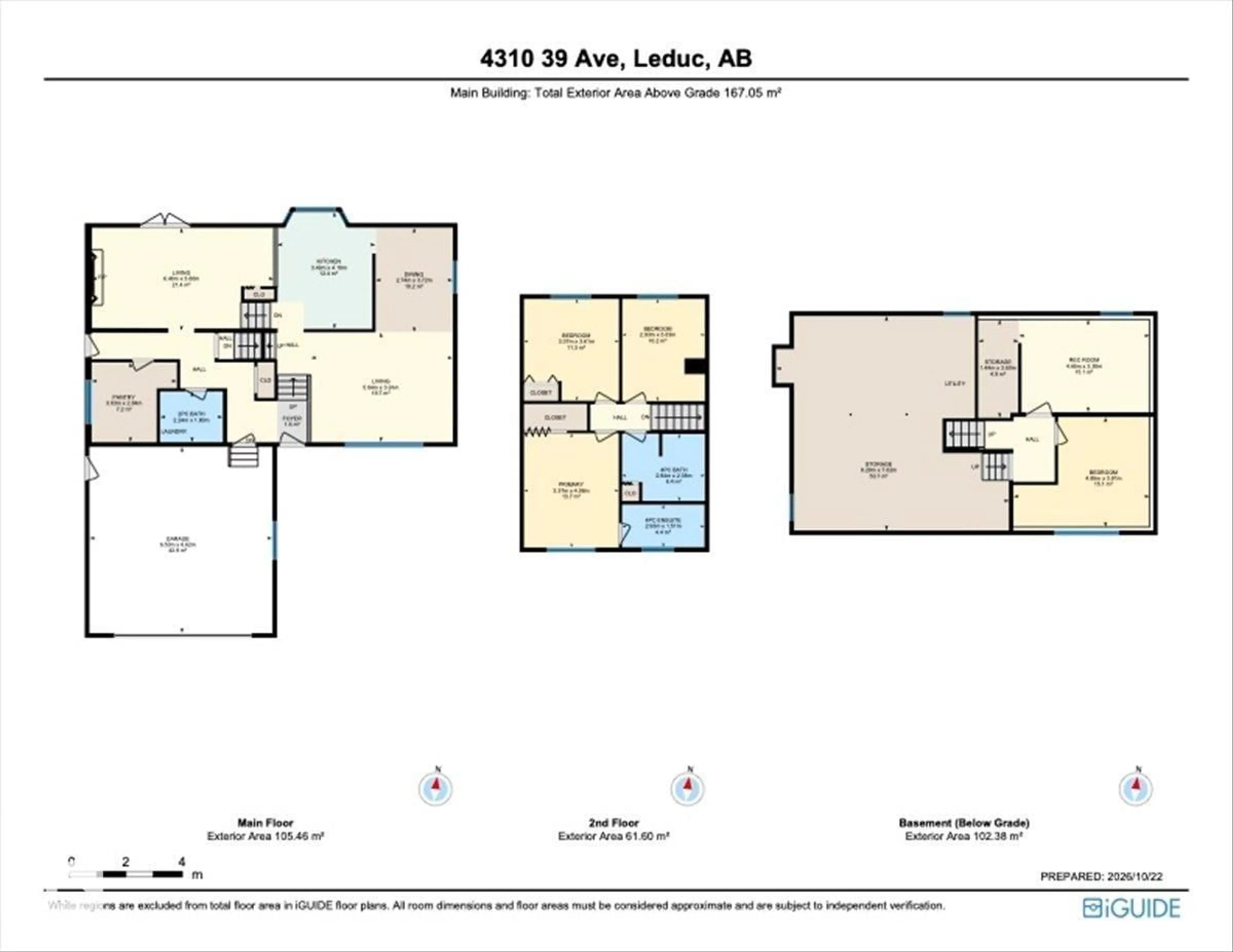 Floor plan for 4310 39 AV, Leduc Alberta T9E4X6