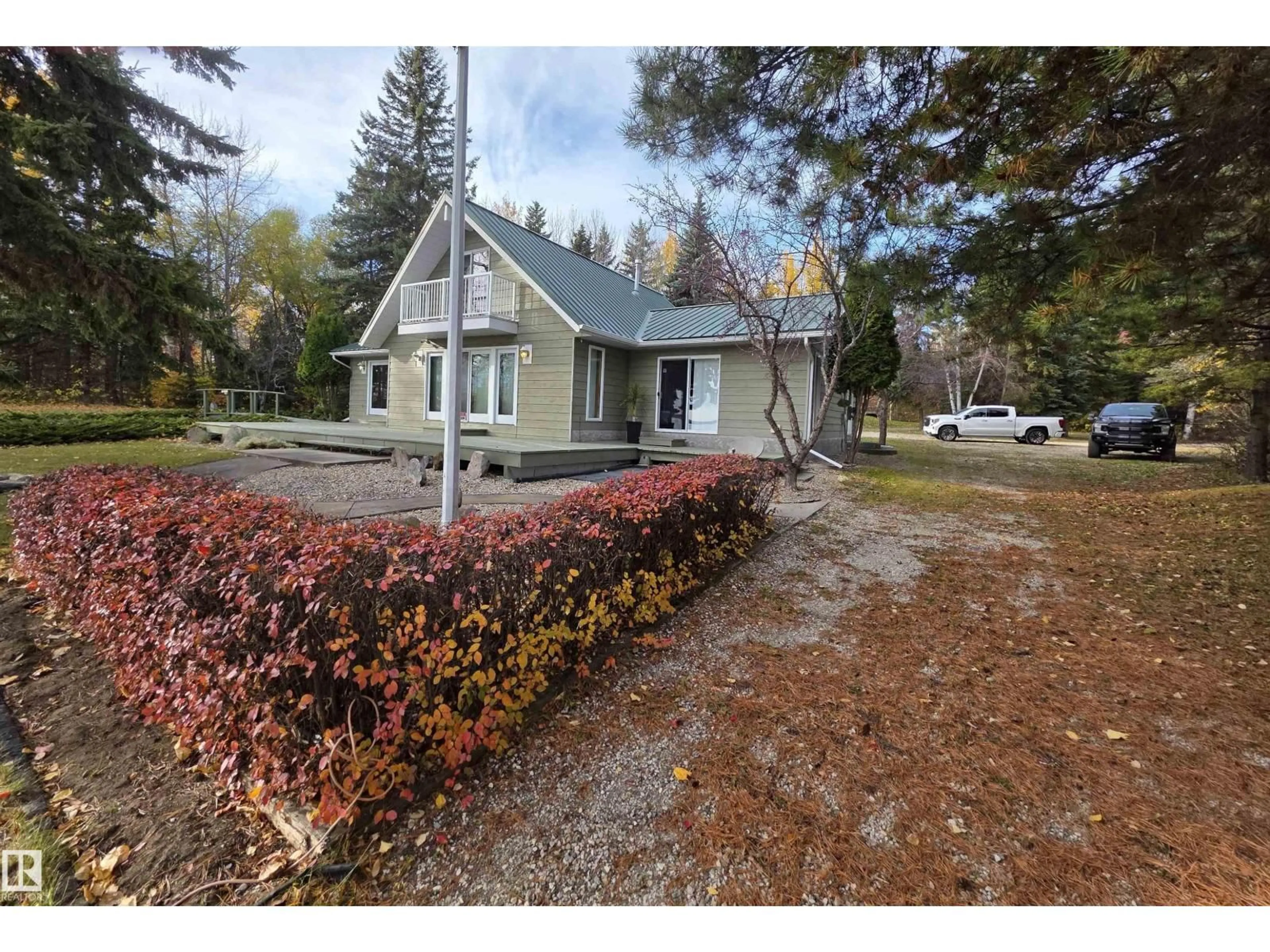 A pic from outside/outdoor area/front of a property/back of a property/a pic from drone, street for 53221A RANGE ROAD 54, Rural Parkland County Alberta T0E0S0