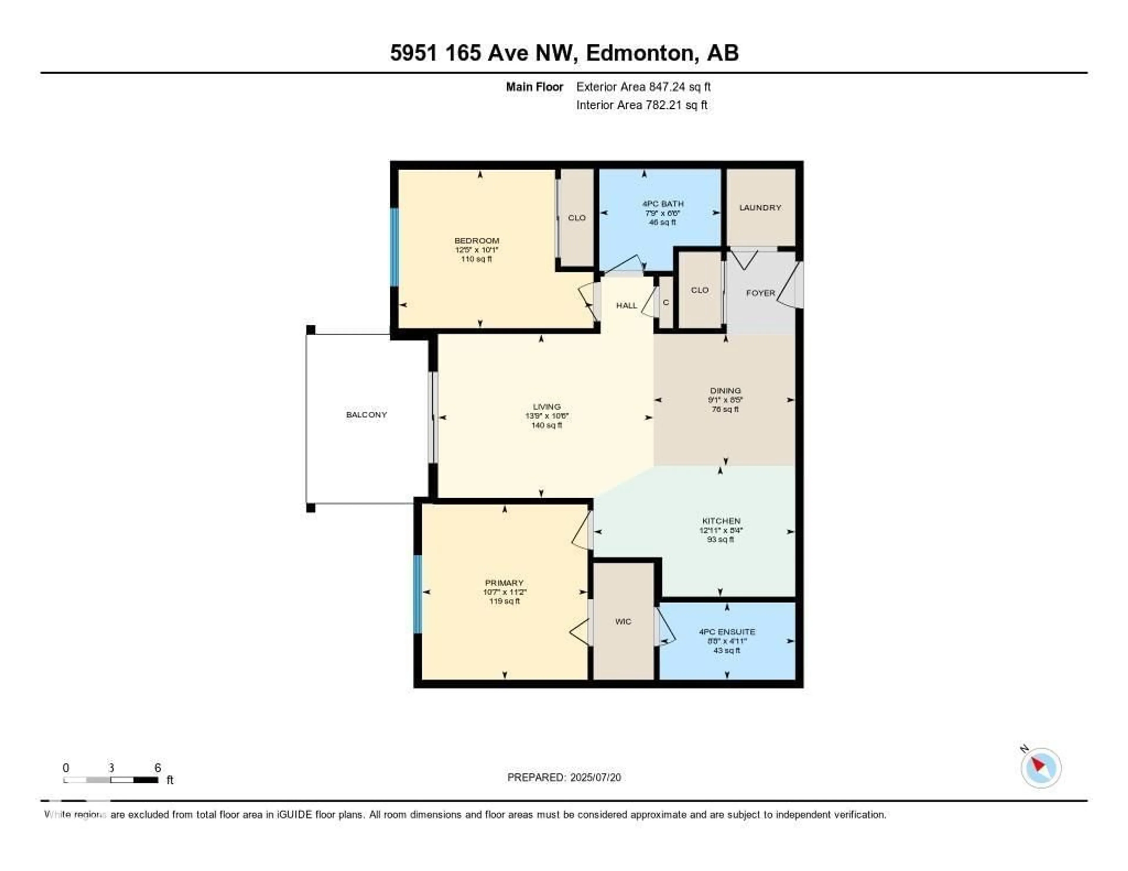 Floor plan for #223 - 5951 165 AV, Edmonton Alberta T5Y0J6