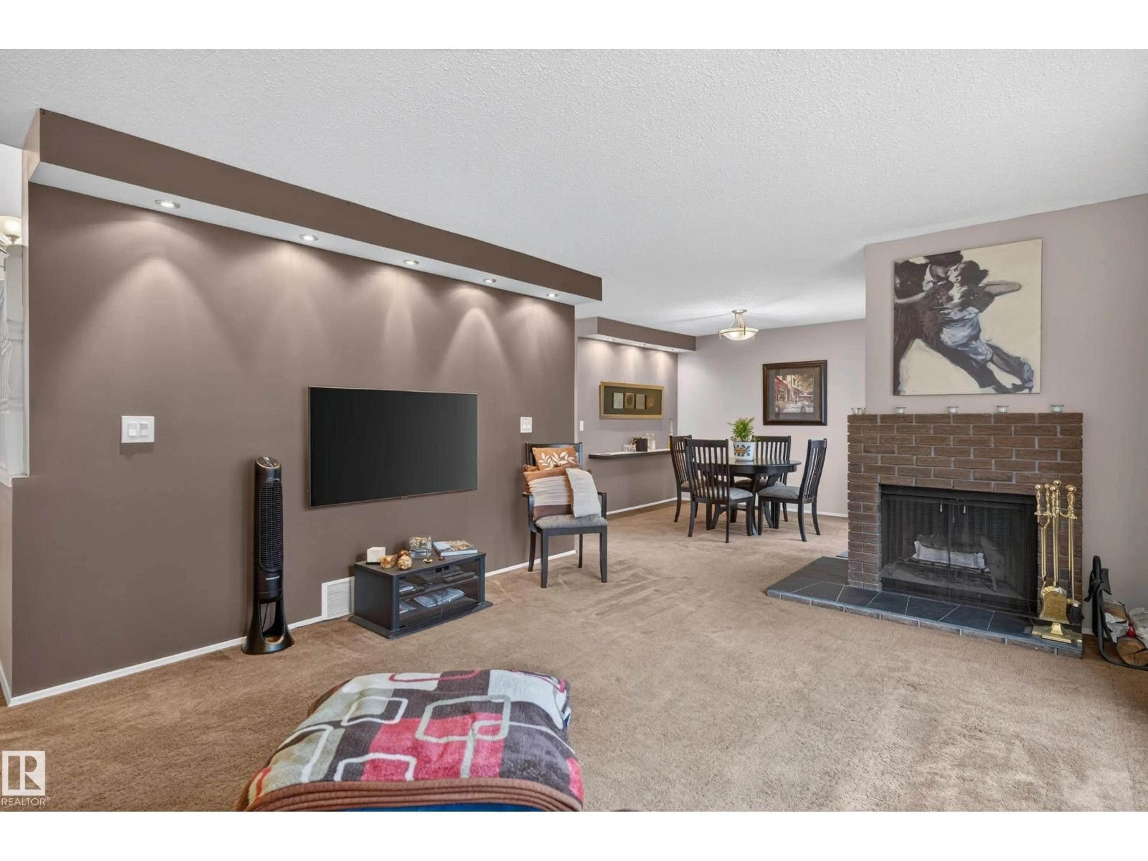 Living room with furniture, unknown for 12047 25 AV, Edmonton Alberta T6J4G6