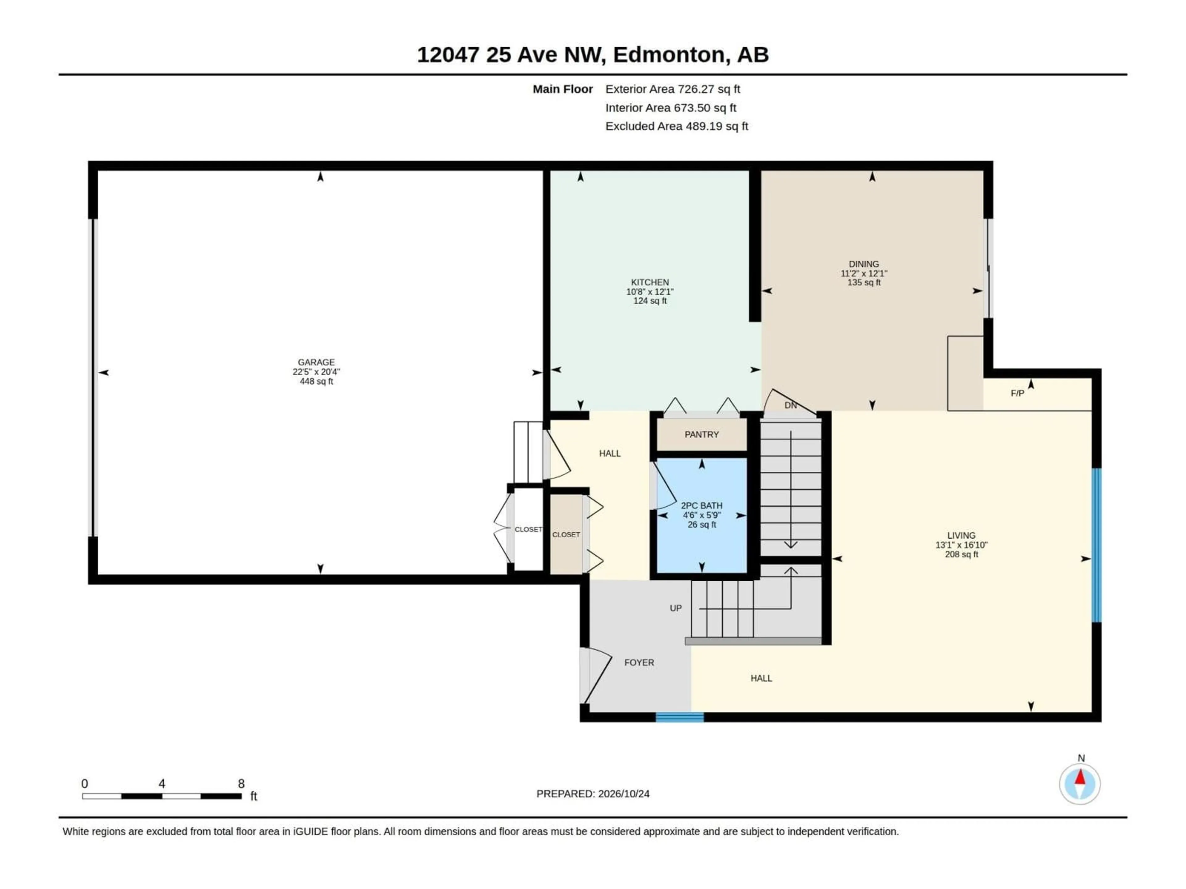 Floor plan for 12047 25 AV, Edmonton Alberta T6J4G6