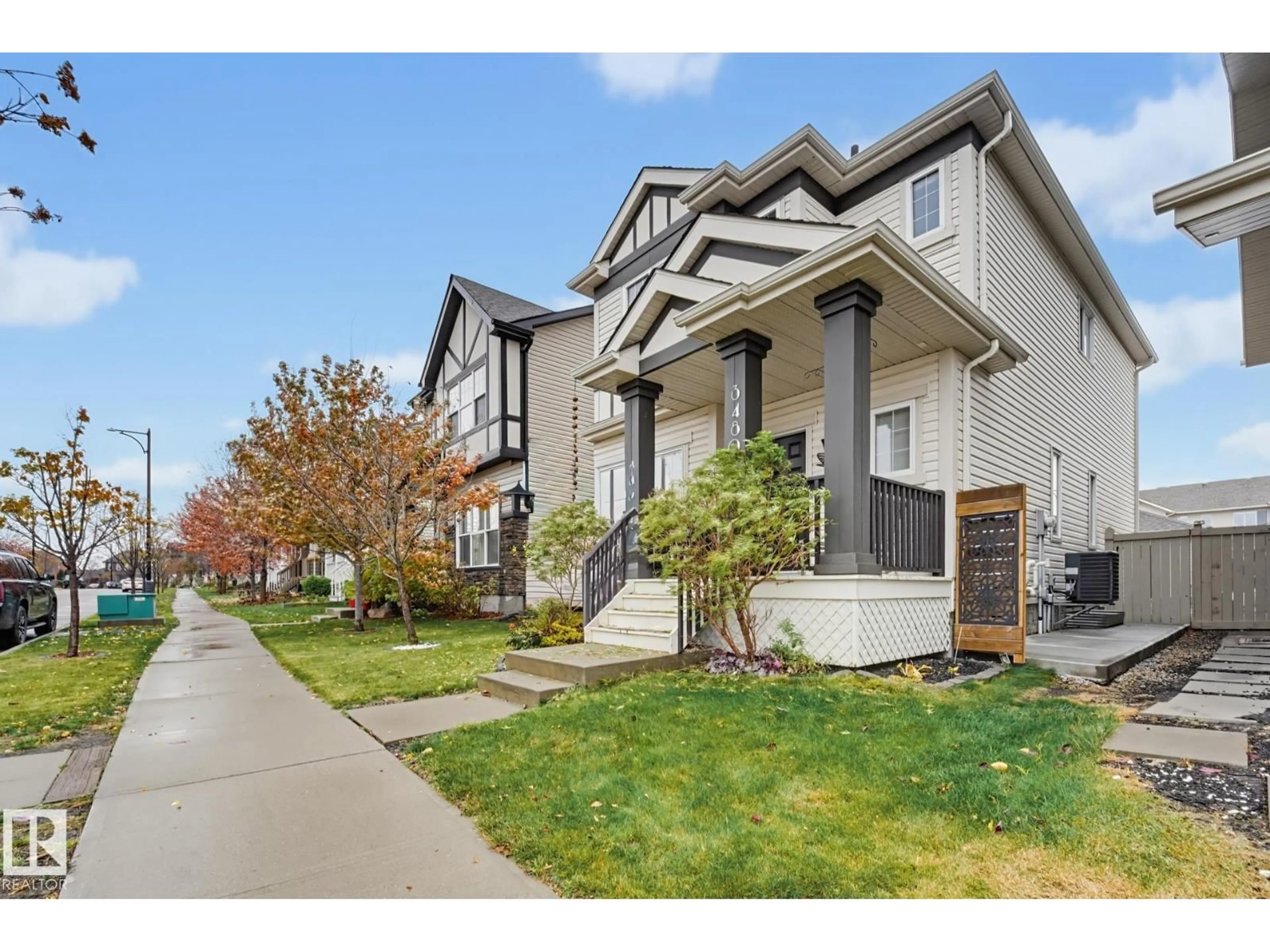 Home with vinyl exterior material, street for 3480 CUTLER CR, Edmonton Alberta T6W2B3