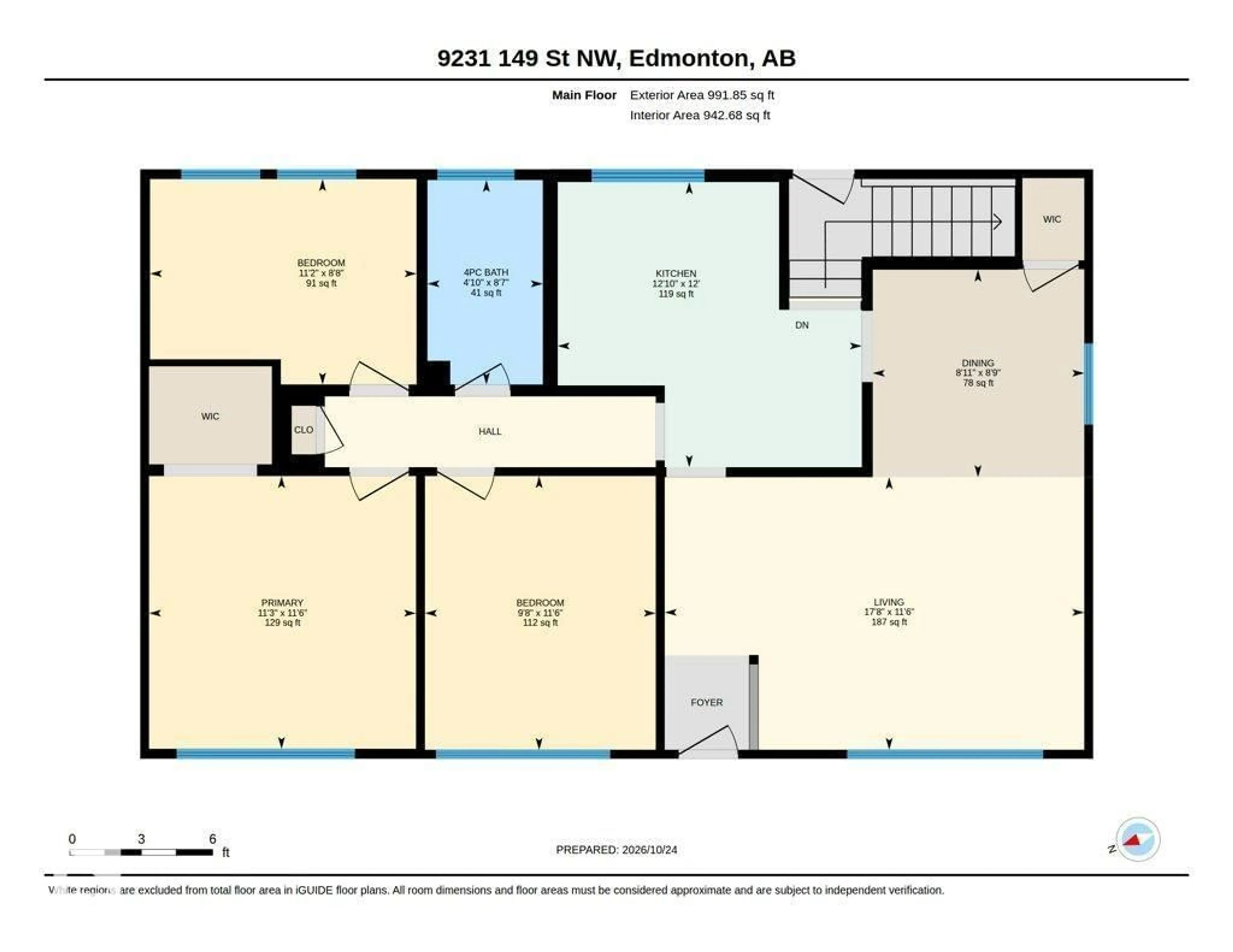 Floor plan for NW - 9231 149 ST, Edmonton Alberta T5R1C1