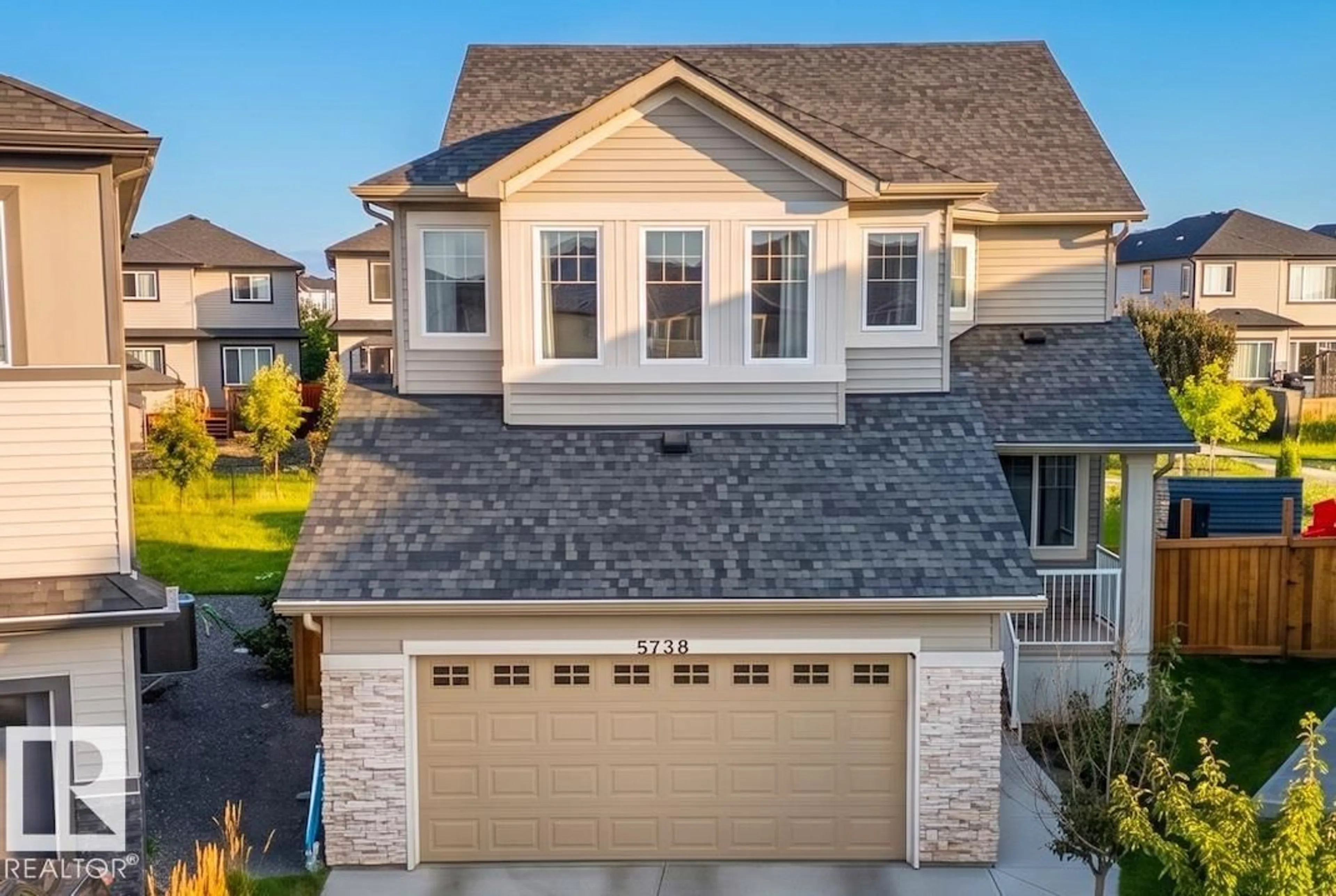 Home with vinyl exterior material, street for 5738 CAUTLEY CR, Edmonton Alberta T6W4X9
