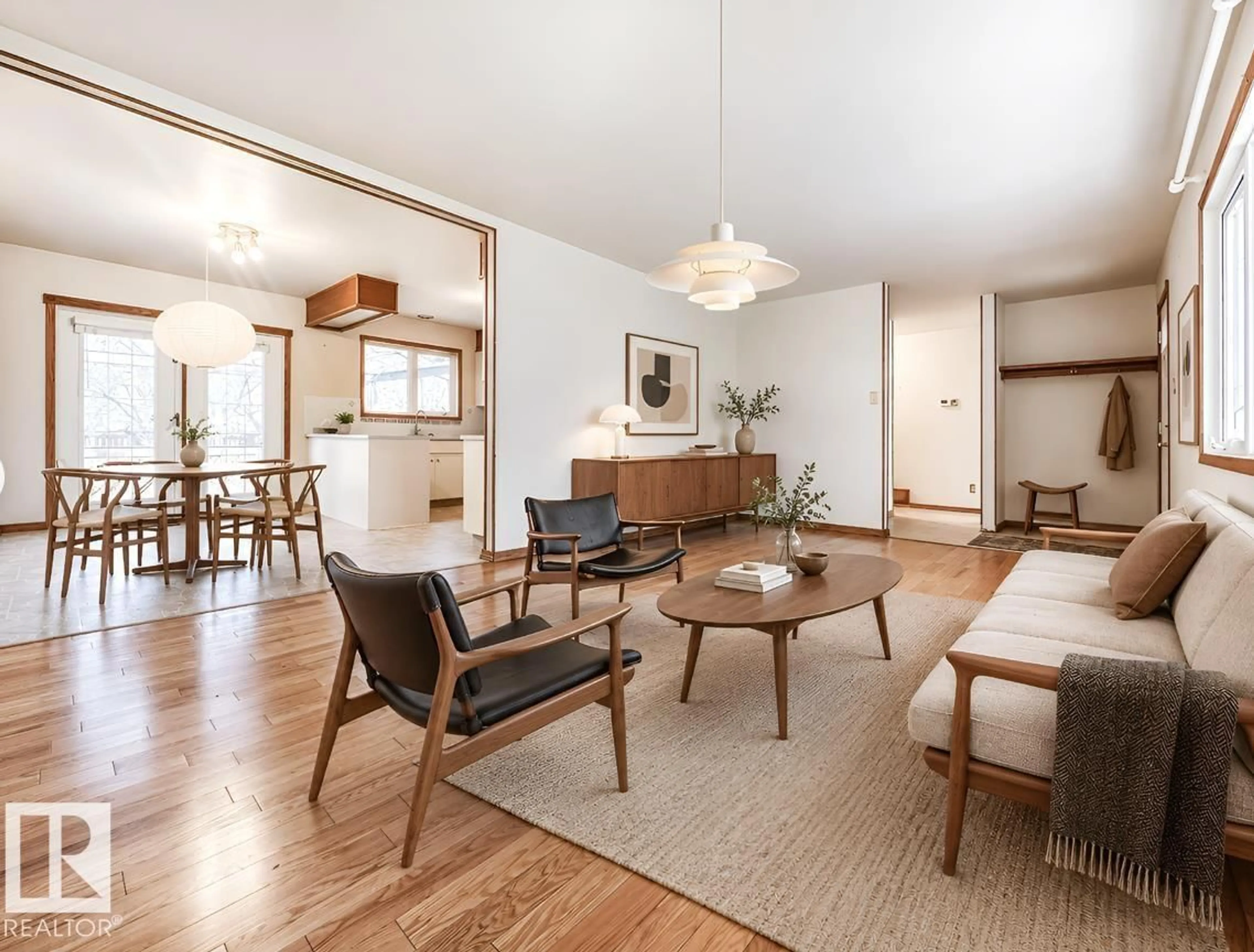 Living room with furniture, unknown for 5812 105 AV NW, Edmonton Alberta T6A1A6