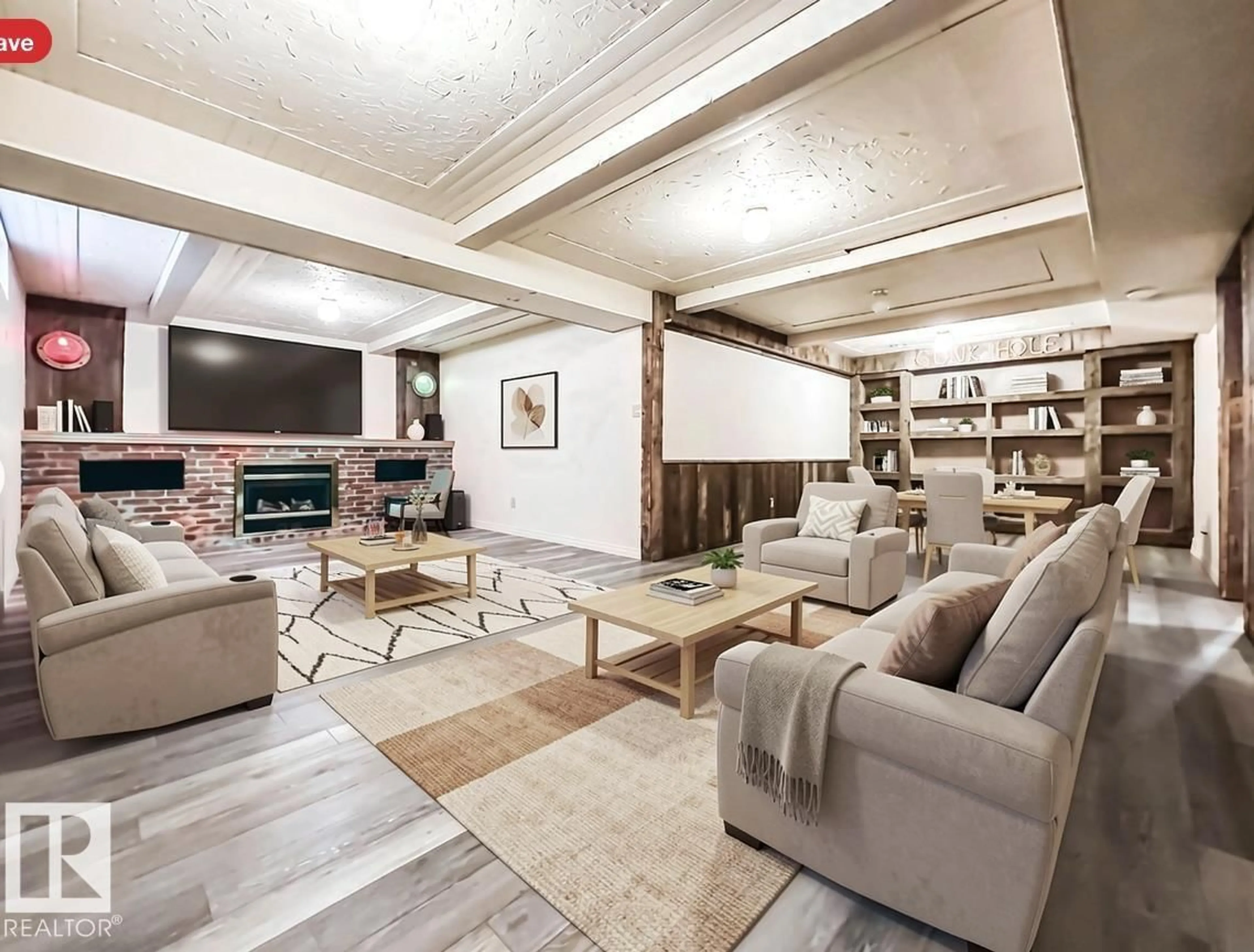 Living room with furniture, unknown for 5812 105 AV NW, Edmonton Alberta T6A1A6