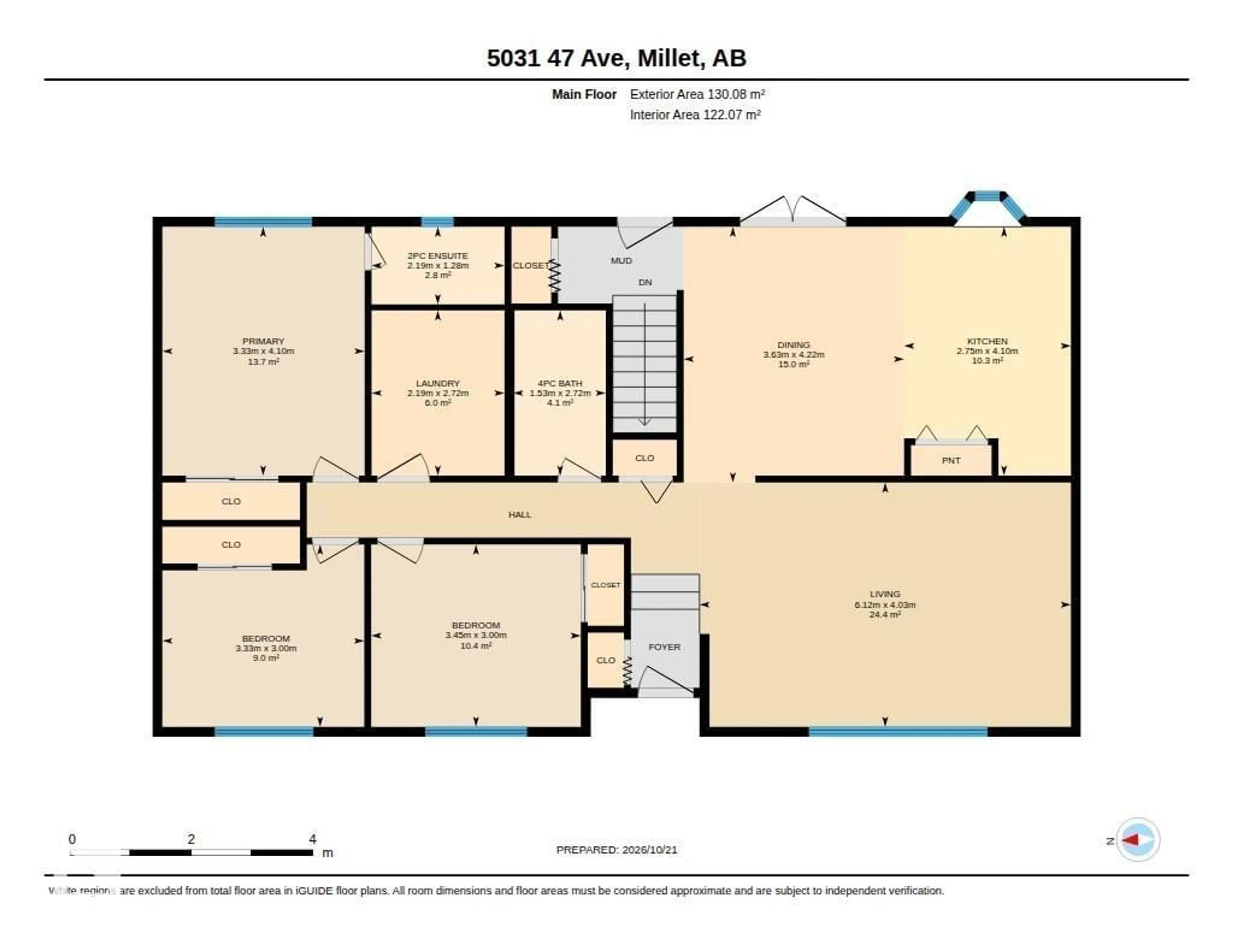 Floor plan for 5031 47, Millet Alberta T0C1Z0