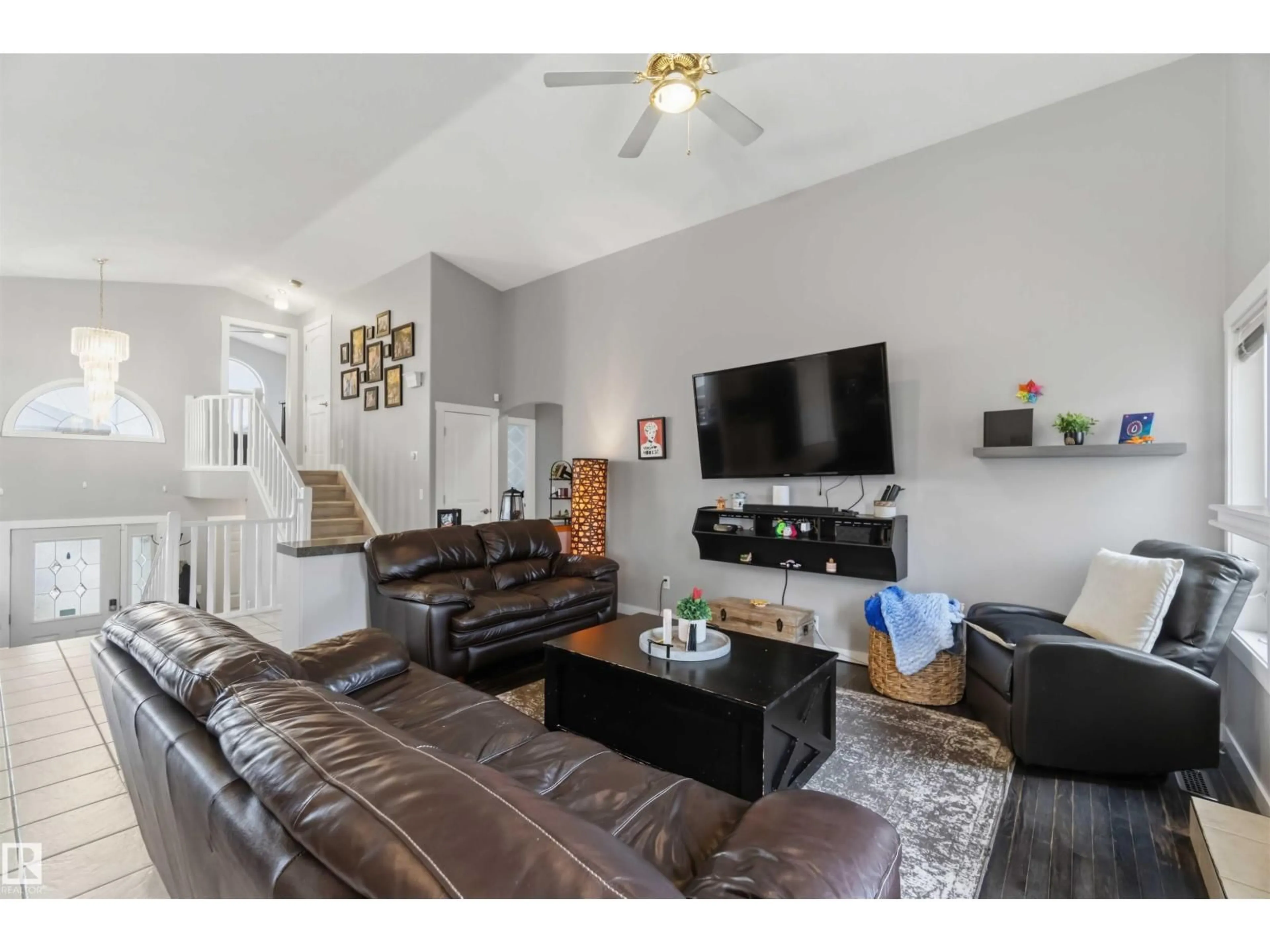 Living room with furniture, unknown for 7623 166 AV, Edmonton Alberta T5Z3V7