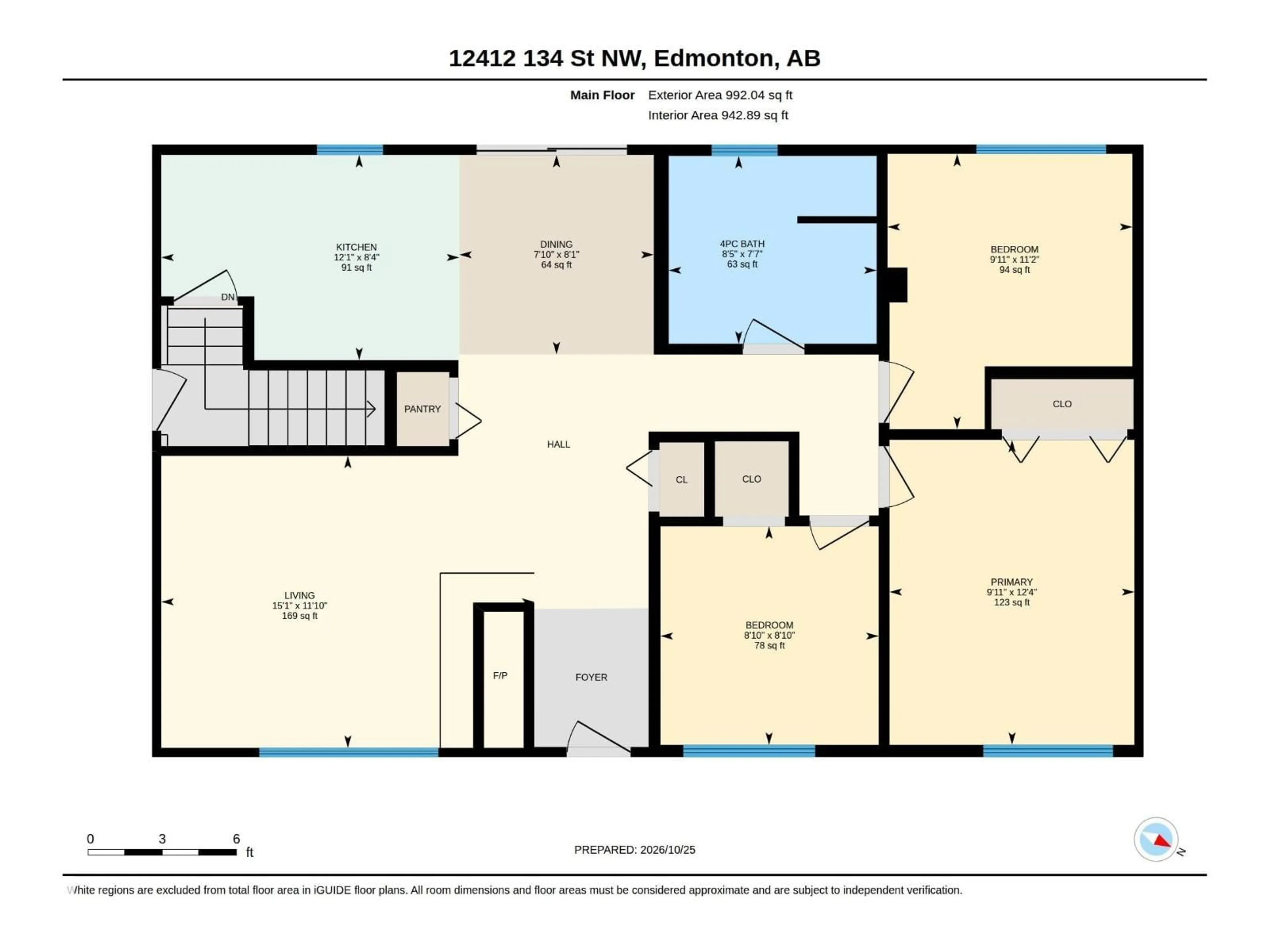 Floor plan for NW - 12412 134 ST, Edmonton Alberta T5L1V2