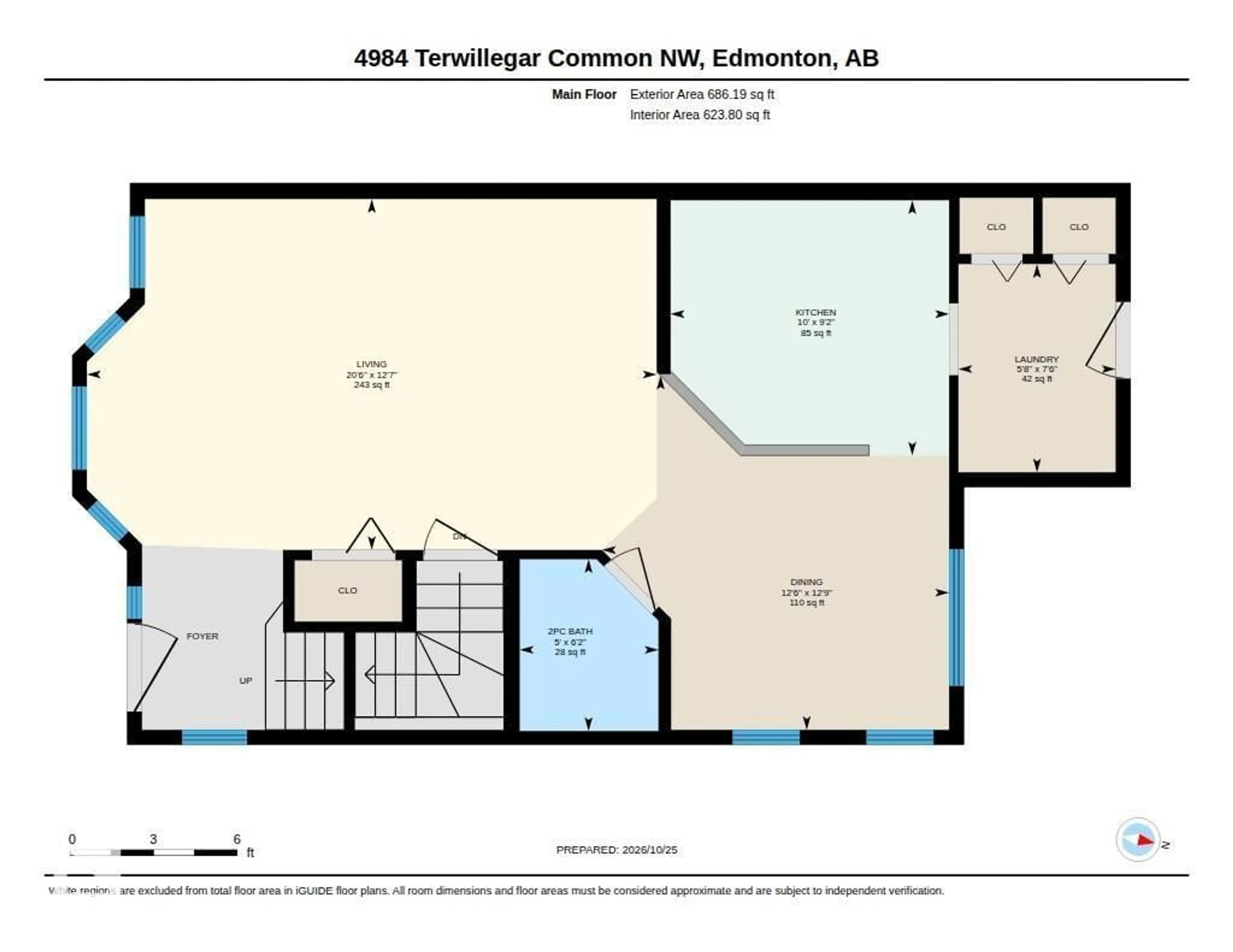 Floor plan for 4984 TERWILLEGAR CM, Edmonton Alberta T6R3N9
