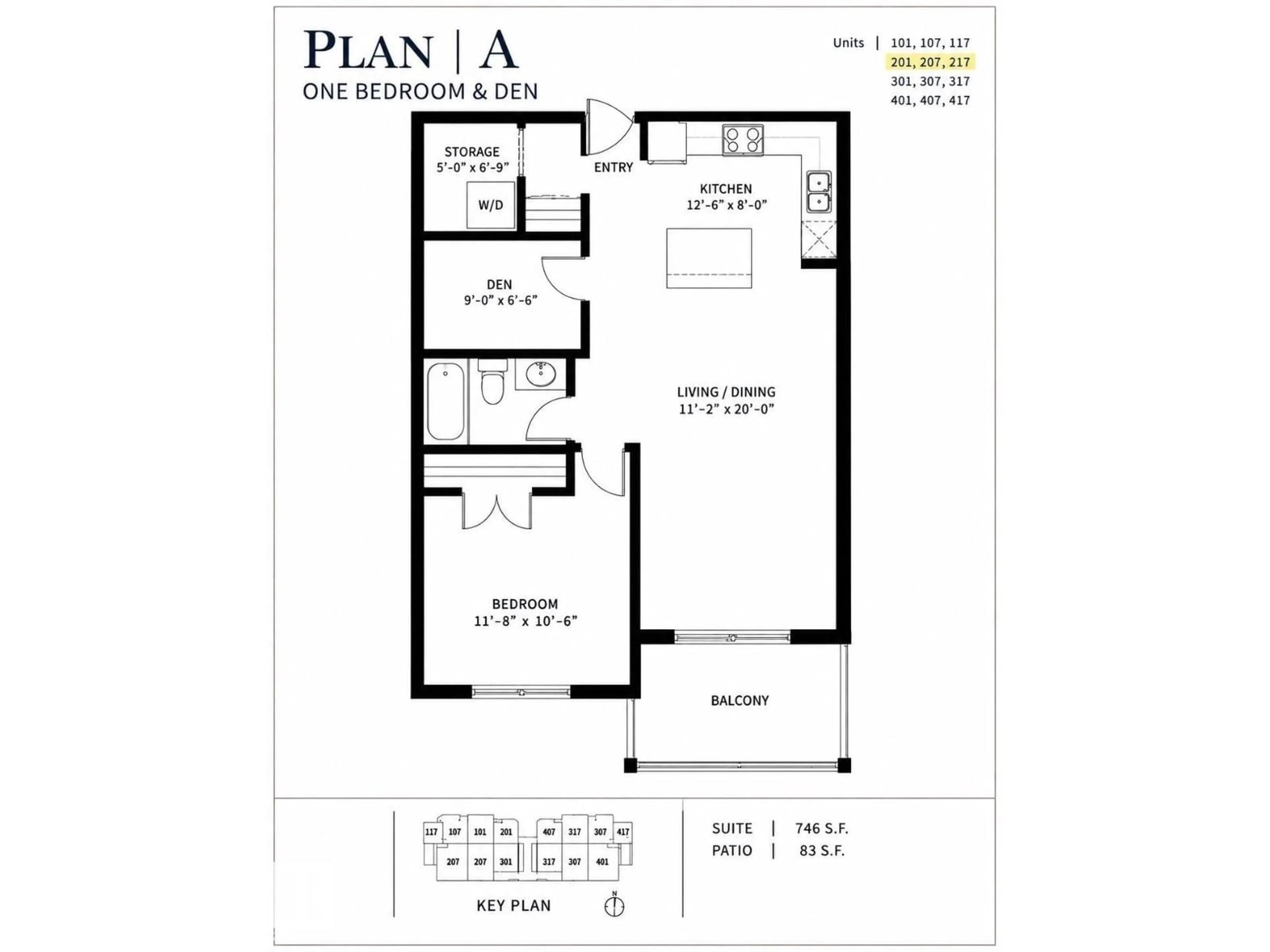 Floor plan for 201 - 10530 56 AV, Edmonton Alberta T6H0X7